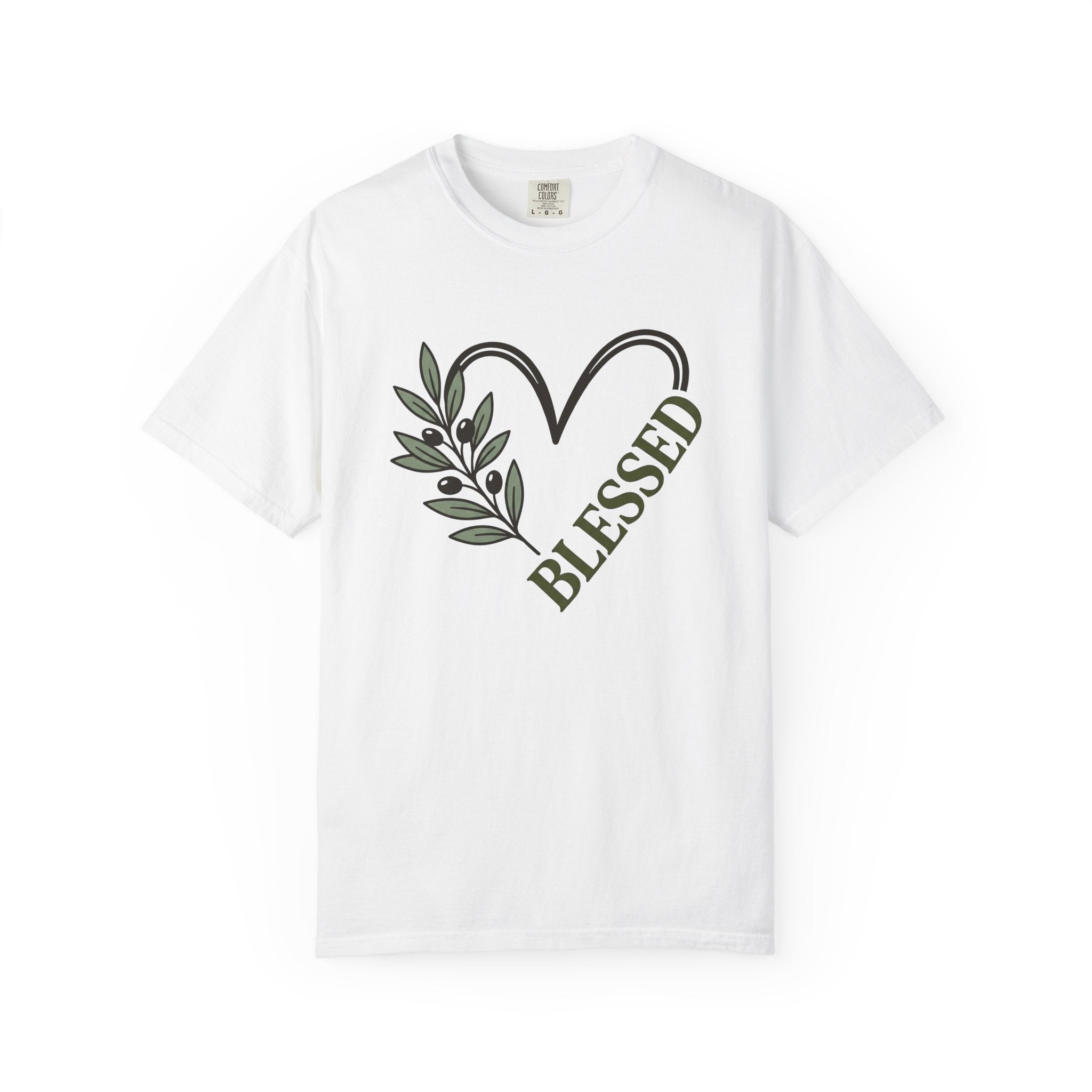 Heart Branch Shirt Moms Faith Gift Women Farmhouse Tee Heart T-Shirt Motherhood Enthusiast Rustic Tshirt Christian Graphic Minimal Olive