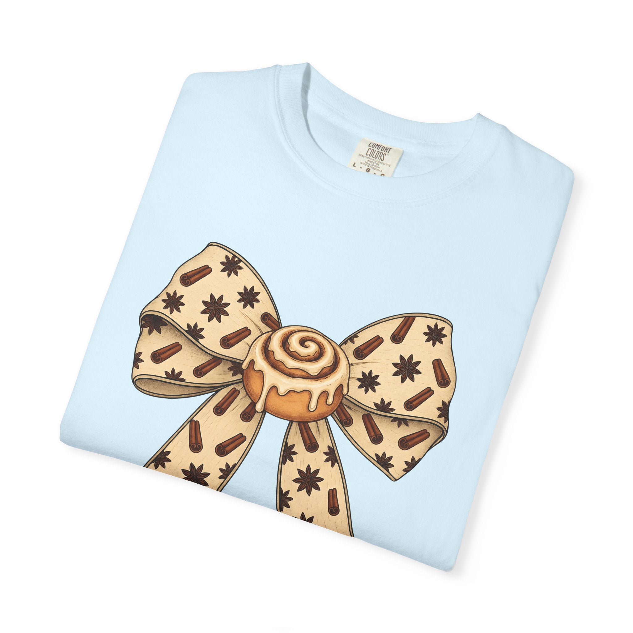 Cinnamon Twist Bow Shirt Desserts Food Gift Women Cheerful Tee Cinnamon Roll T-Shirt Pastry Fan Sweet Tshirt Foodie Graphic Sketch Spice