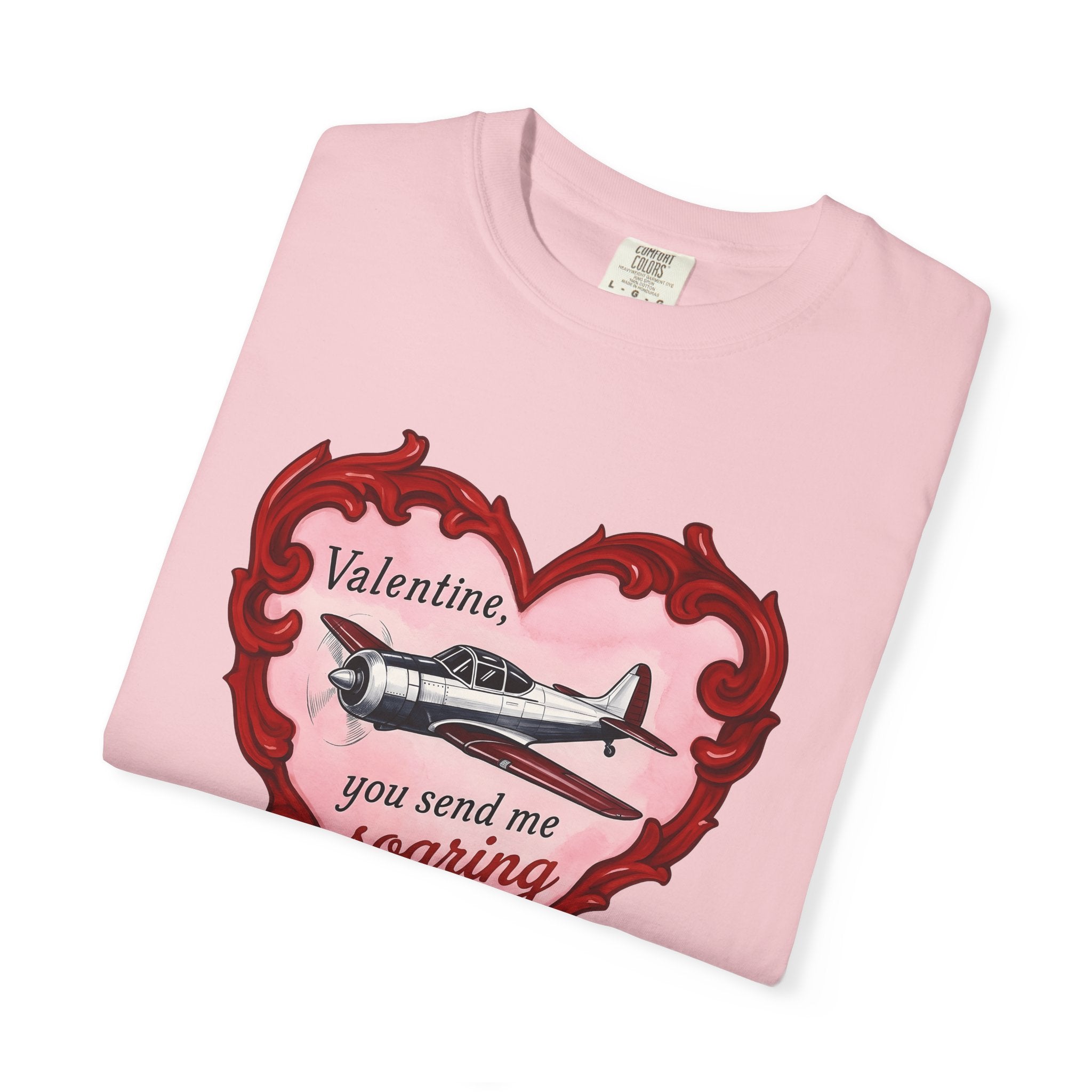 Airplane Love Shirt St Valentines Day Airplane Gift Women Retro Tee Aeroplane T-Shirt Valentine Fan Vintage Tshirt Aircraft Graphic Sketch