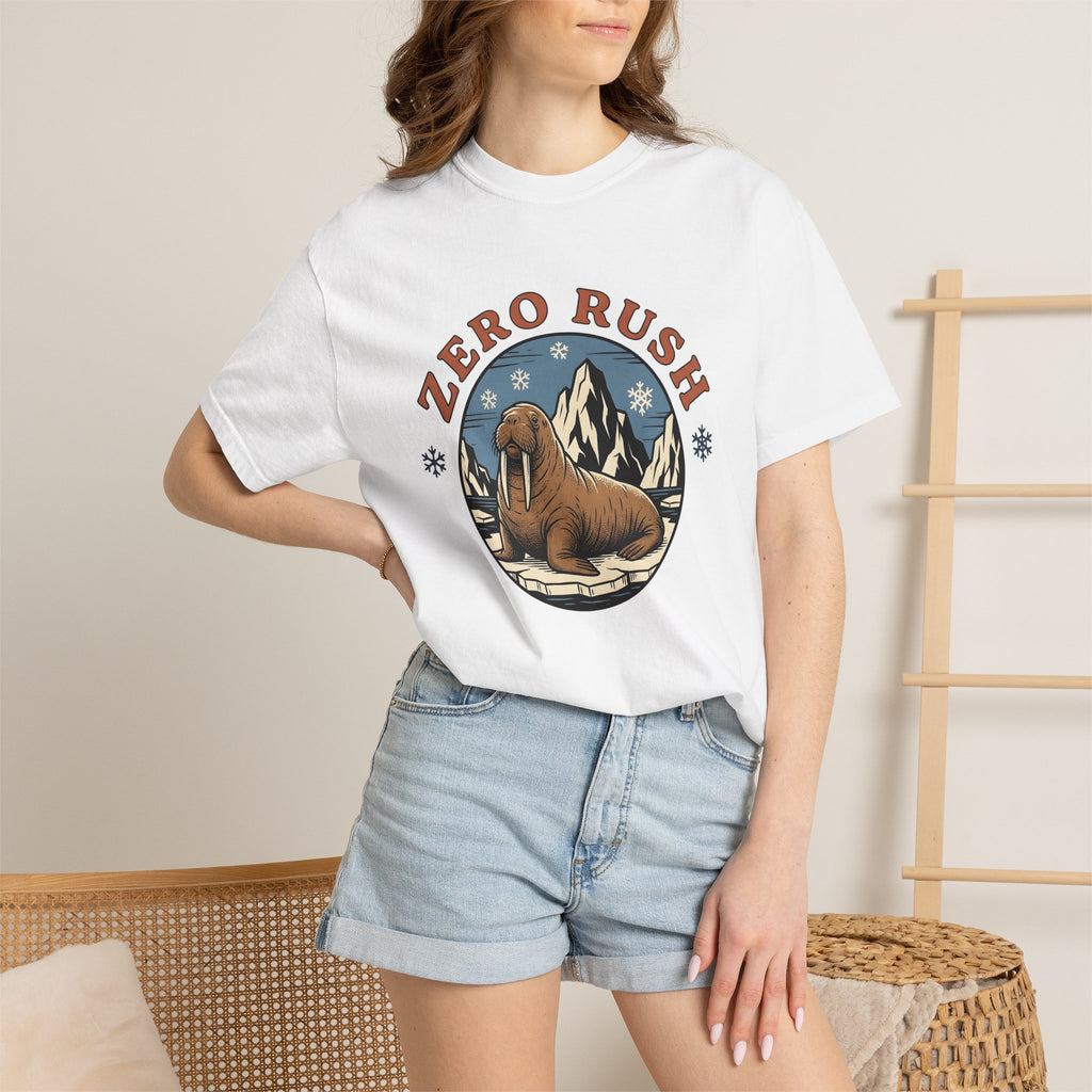Walrus Shirt Animal Fauna Gift Women Classic Tee Tusk T-Shirt Wildlife Fan Vintage Tshirt Wildlife Graphic Old School Frost Patterns Tshirt