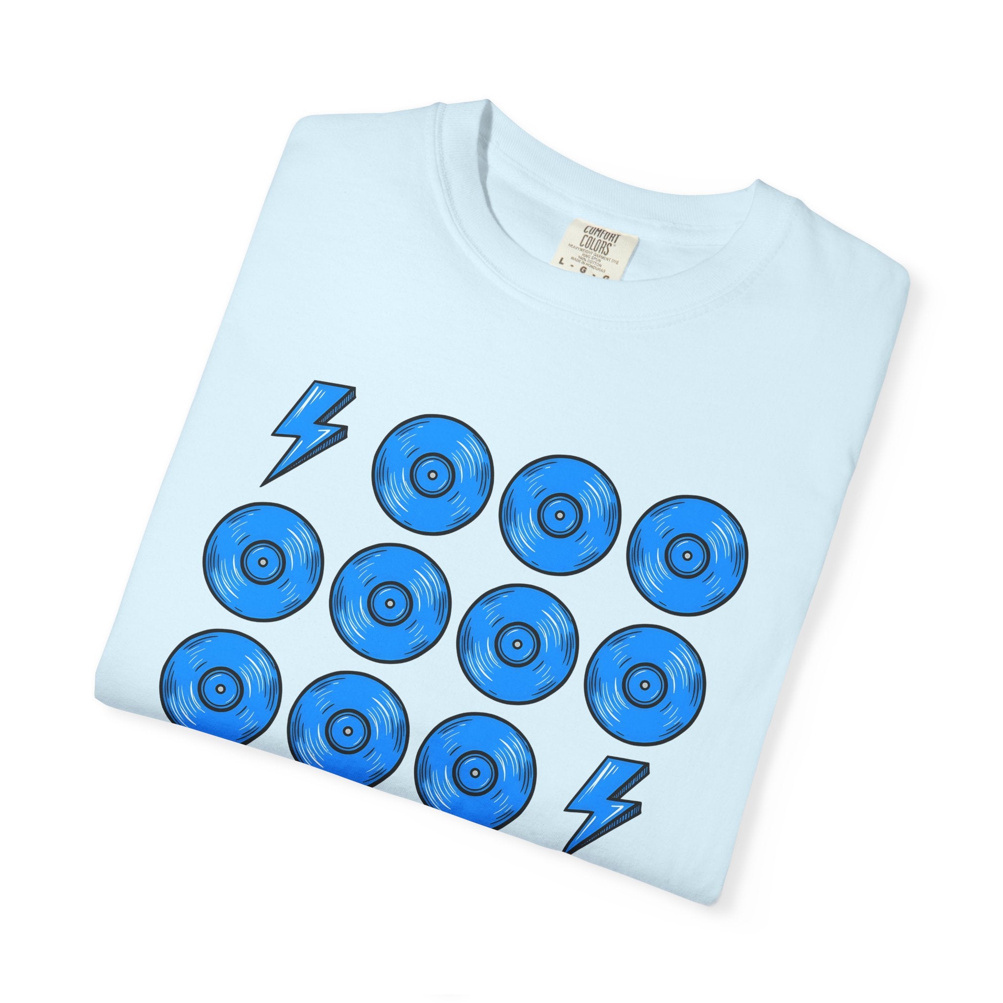 Music Record Shirt Music Package Gift Women Graphic Tee Vinyl T-Shirt Music Fan Illustrated Design Parcel Graphic Old School Electric Strike