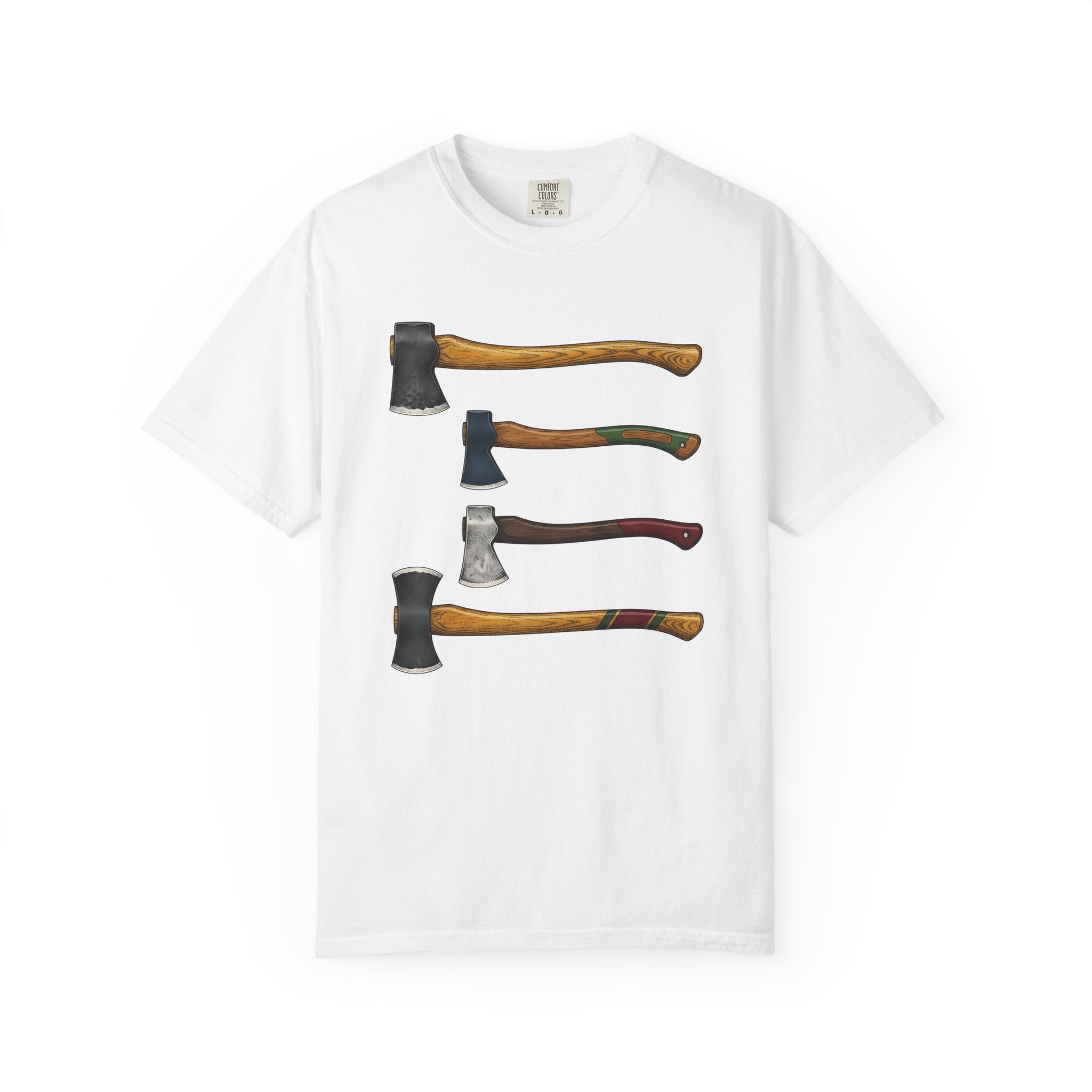 Axe Illustration Shirt Camping Hiking Gift Women Sketch Tee Hatchet T-Shirt Camper Fan Hatchet Tshirt Trekker Graphic Retro Timber Tshirt