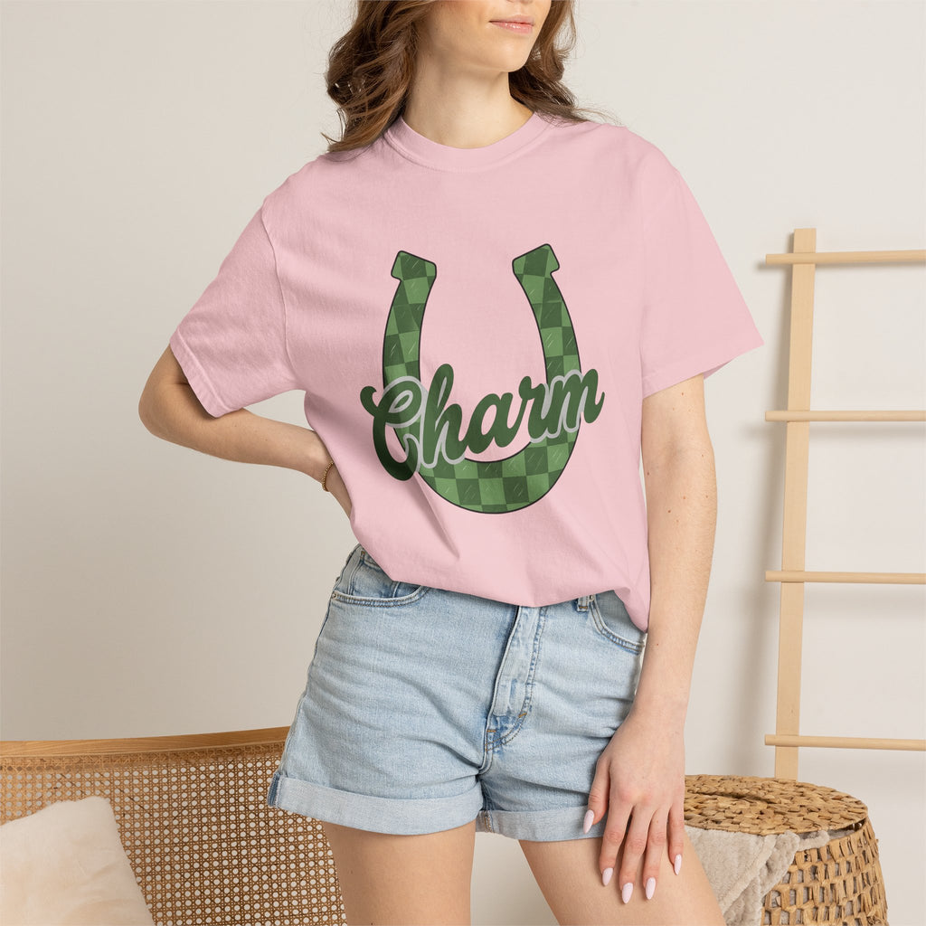 Green Horseshoe Shirt St Patrick's Day Amulet Gift Women Vintage Tee Lucky Charm T-Shirt St Patricks Fan Retro Tshirt Talisman Graphic Hand