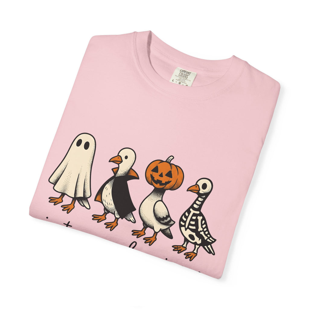 Dove Outfits Shirt Halloween Creatures Gift Women Animated Tee Pigeon T-Shirt Horror Fan Cartoon Tshirt Monster Graphic Sketch Halloween