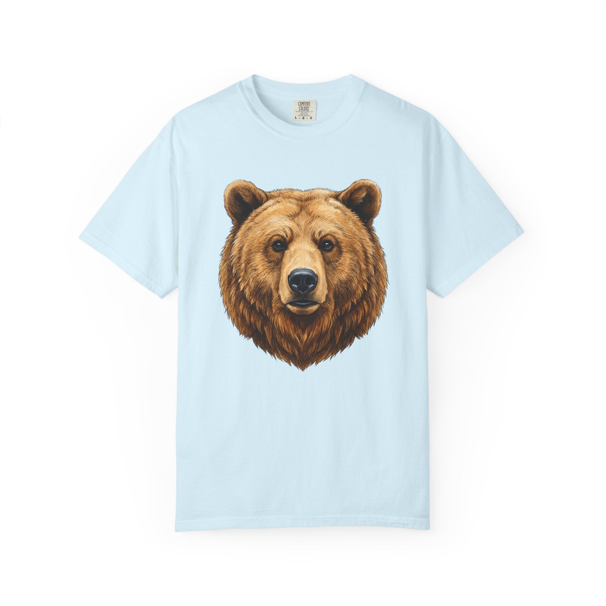 Bear Head Shirt Animals Fauna Gift Women Lifelike Tee Ursine T-Shirt Wildlife Fan Realistic Tshirt Wildlife Graphic Retro Creature Portrait