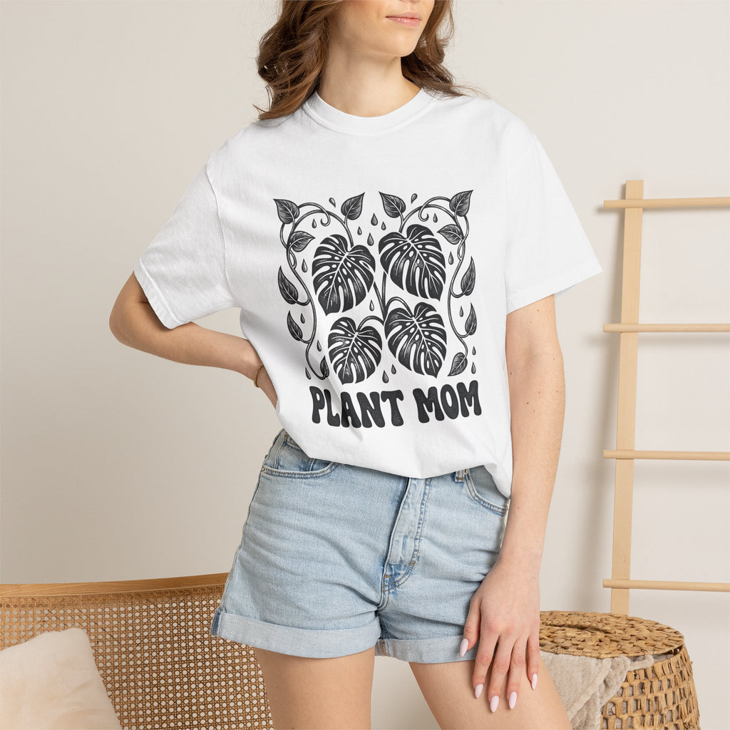 Monstera Leaf Shirt Boho Chic Greenery Gift Women Line Art Tee Swiss Cheese Plant T-Shirt Bohemian Fan Minimalist Tshirt Foliage Graphic