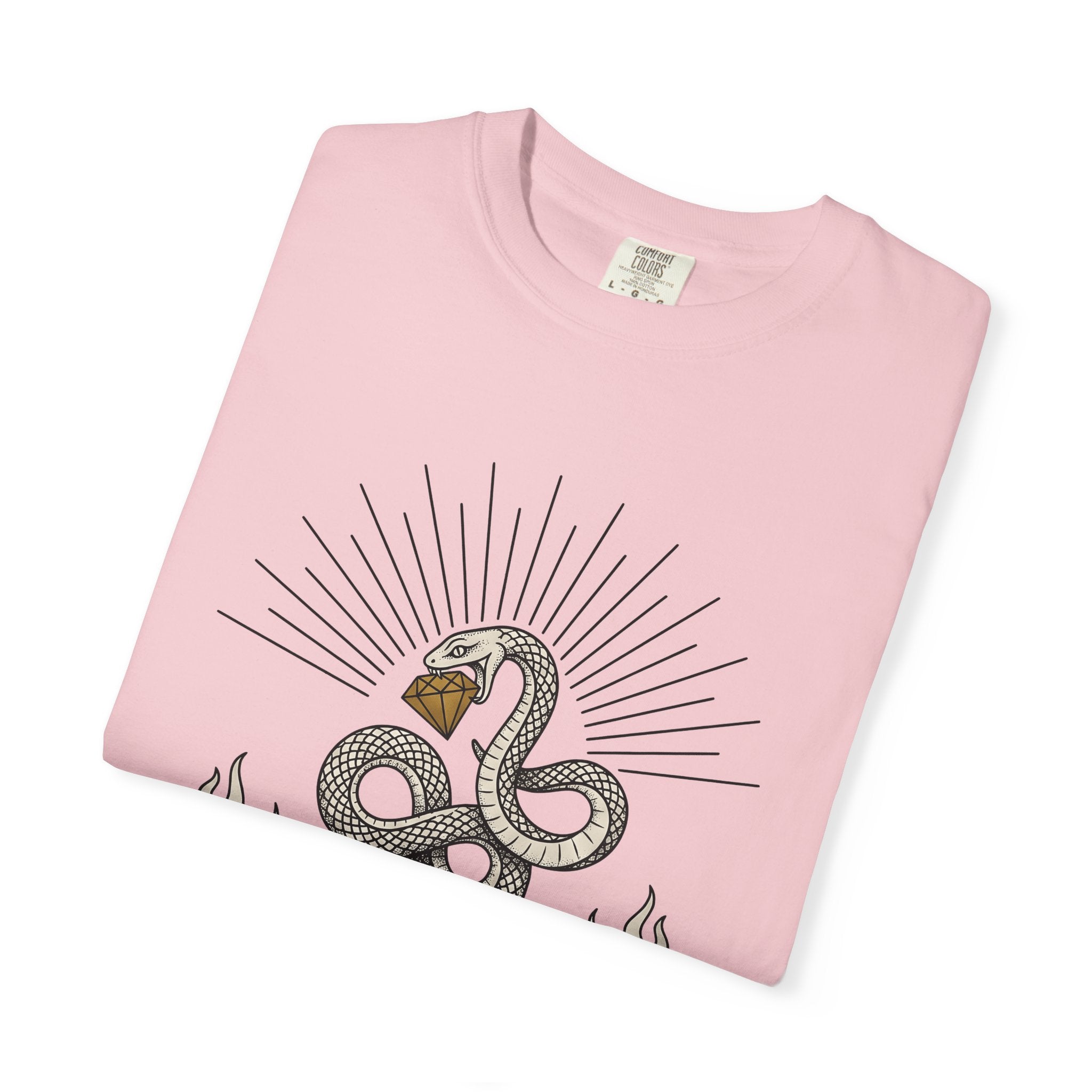 Serpent Art Shirt Boho Chic Occult Gift Women Line Art Tee Snake T-Shirt Bohemian Fan Minimalist Tshirt Mystic Graphic Sleek Gemstone Tshirt