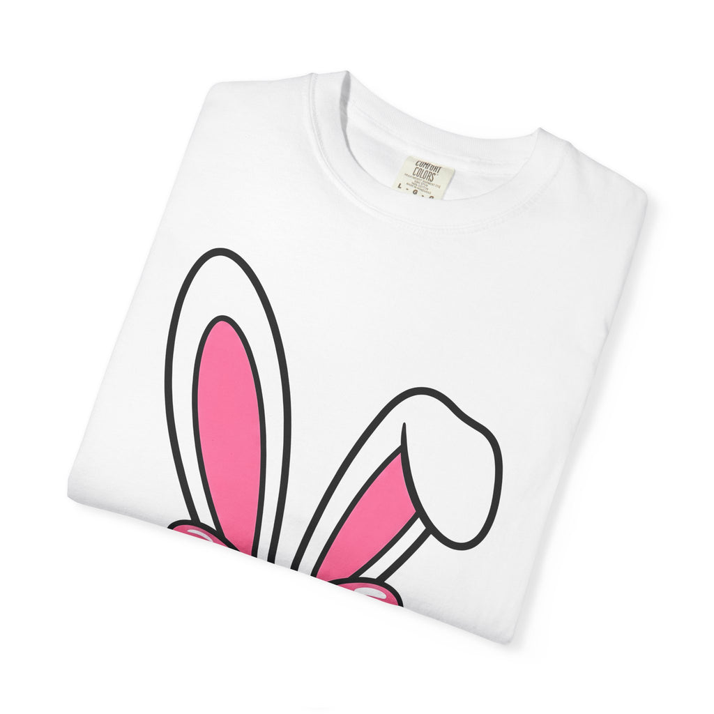 Bunny Ears Shirt Easter Animal Gift Women Cartoon Tee Rabbit Ears T-Shirt Easter Fan Bunny Tshirt Cute Graphic Simple Animal Illustration