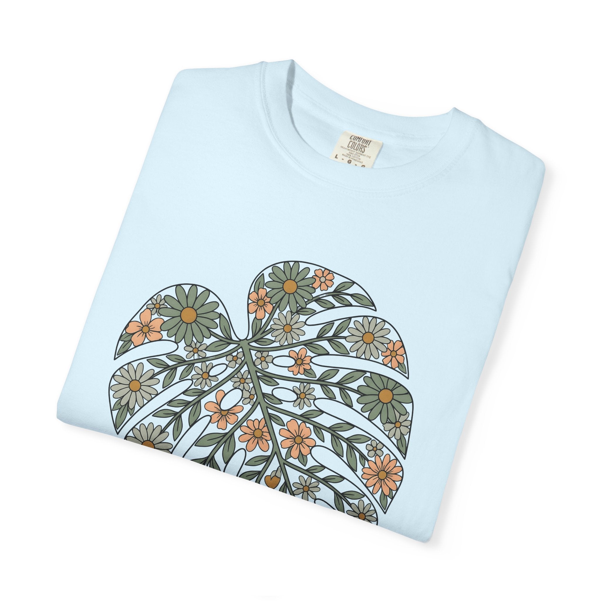 Monstera Foliage Shirt Botanical Petal Gift Women Gypsy Tee Swiss Cheese Plant T-Shirt Floral Fan Bohemian Tshirt Floral Graphic Doodle