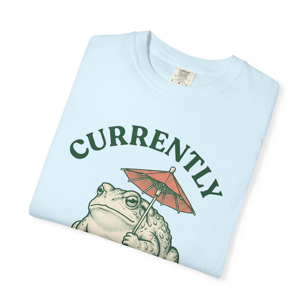 Frog Umbrella Shirt Funny Wildlife Gift Women Retro Tee Toad T-Shirt Comedy Fan Amphibian Graphic Sketch Umbrella Tshirt