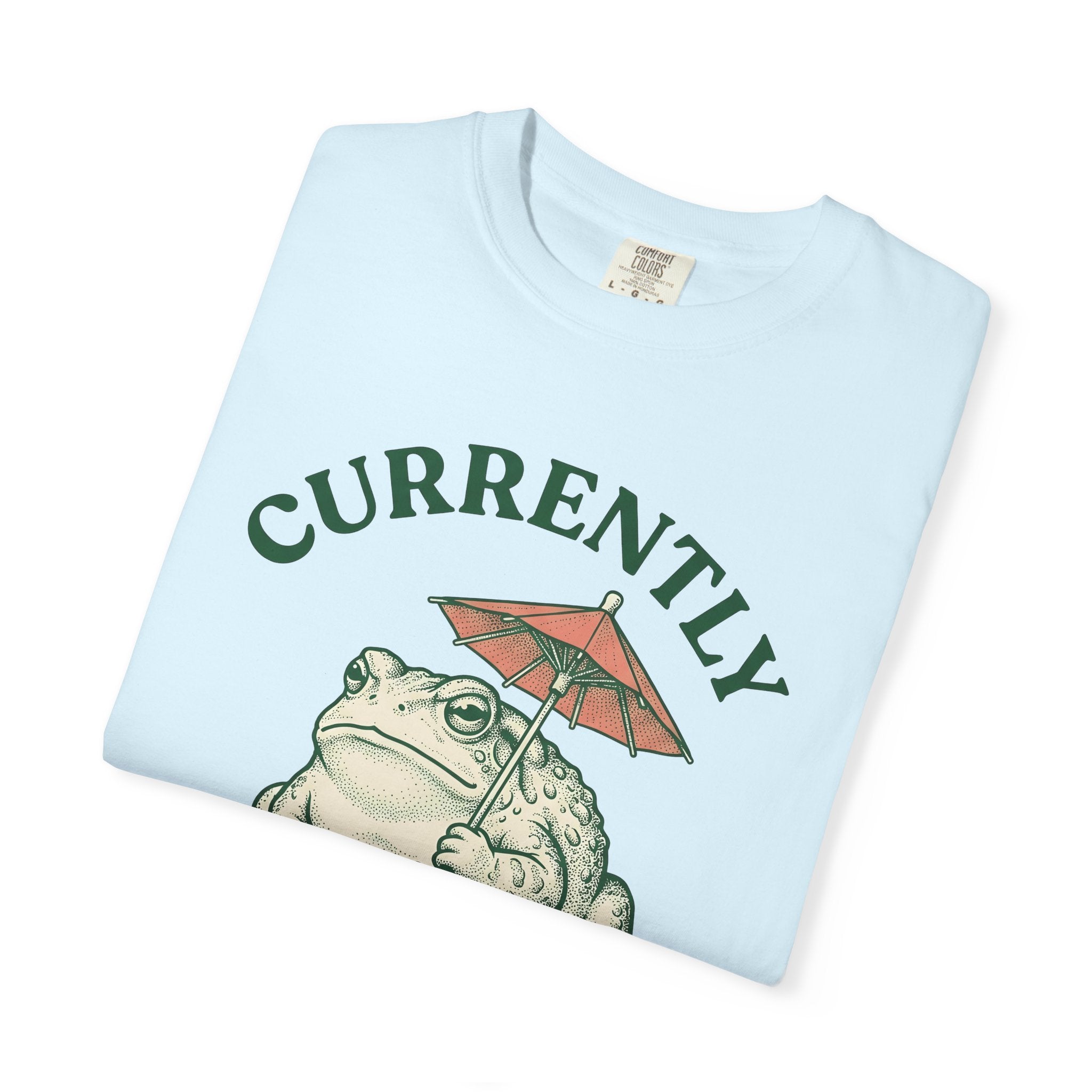 Frog Umbrella Shirt Funny Wildlife Gift Women Retro Tee Toad T-Shirt Comedy Fan Amphibian Graphic Sketch Umbrella Tshirt