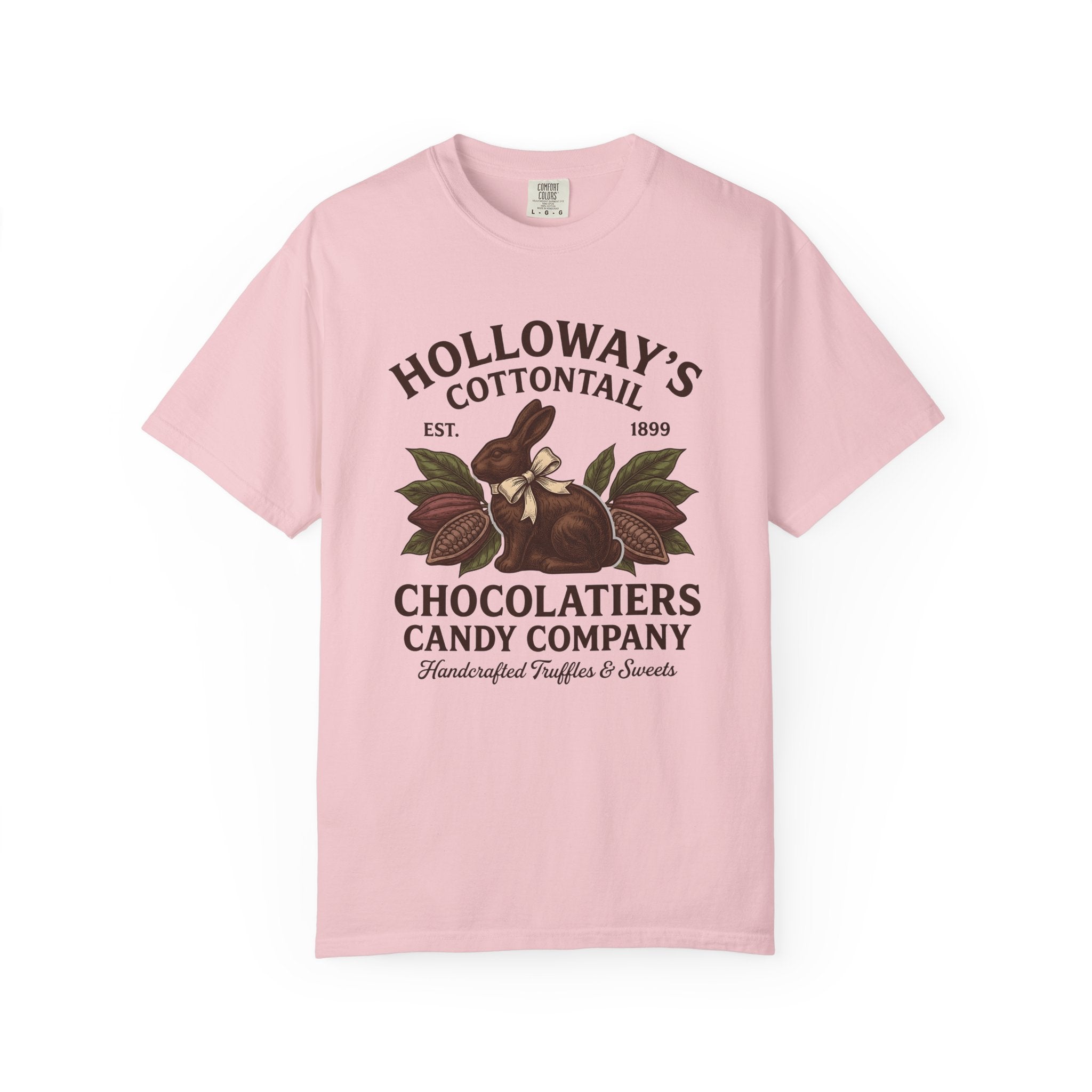Chocolate Rabbit Shirt Easter Treats Gift Women Old School Tee Chocolate Bunny T-Shirt Easter Fan Chocolatey Tshirt Sweets Graphic Line Art