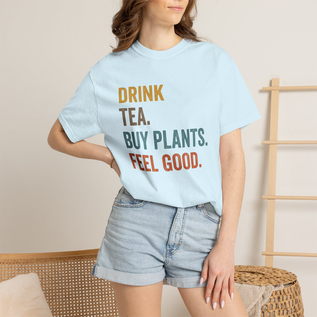 Bold Text Graphic Shirt Tea Wellness Gift Women Modern Tee Typography T-Shirt Tea Enthusiast Contemporary Tshirt Self Care Graphic