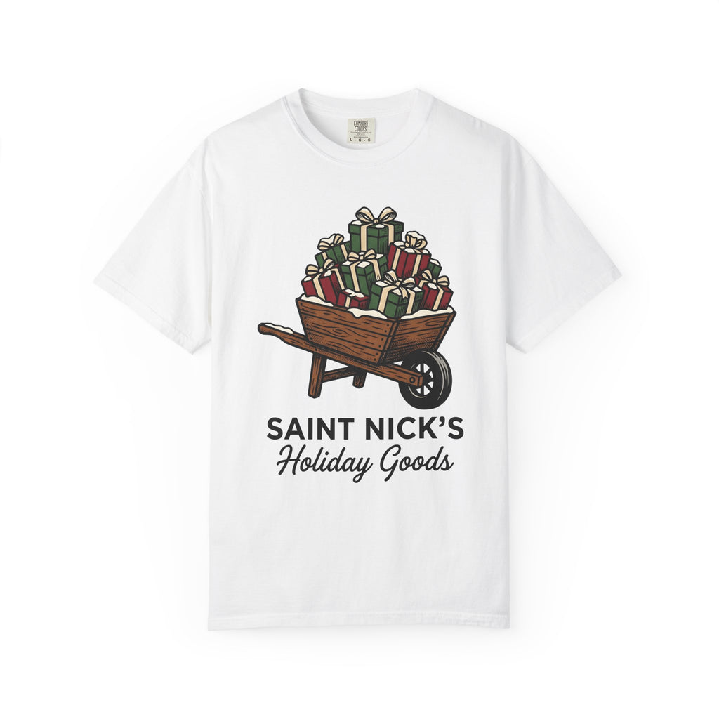 Garden Wheelbarrow Gifts Shirt Christmas Festivity Gift Women Classic Tee Wheelbarrow T-Shirt Holiday Fan Vintage Tshirt Celebration Graphic