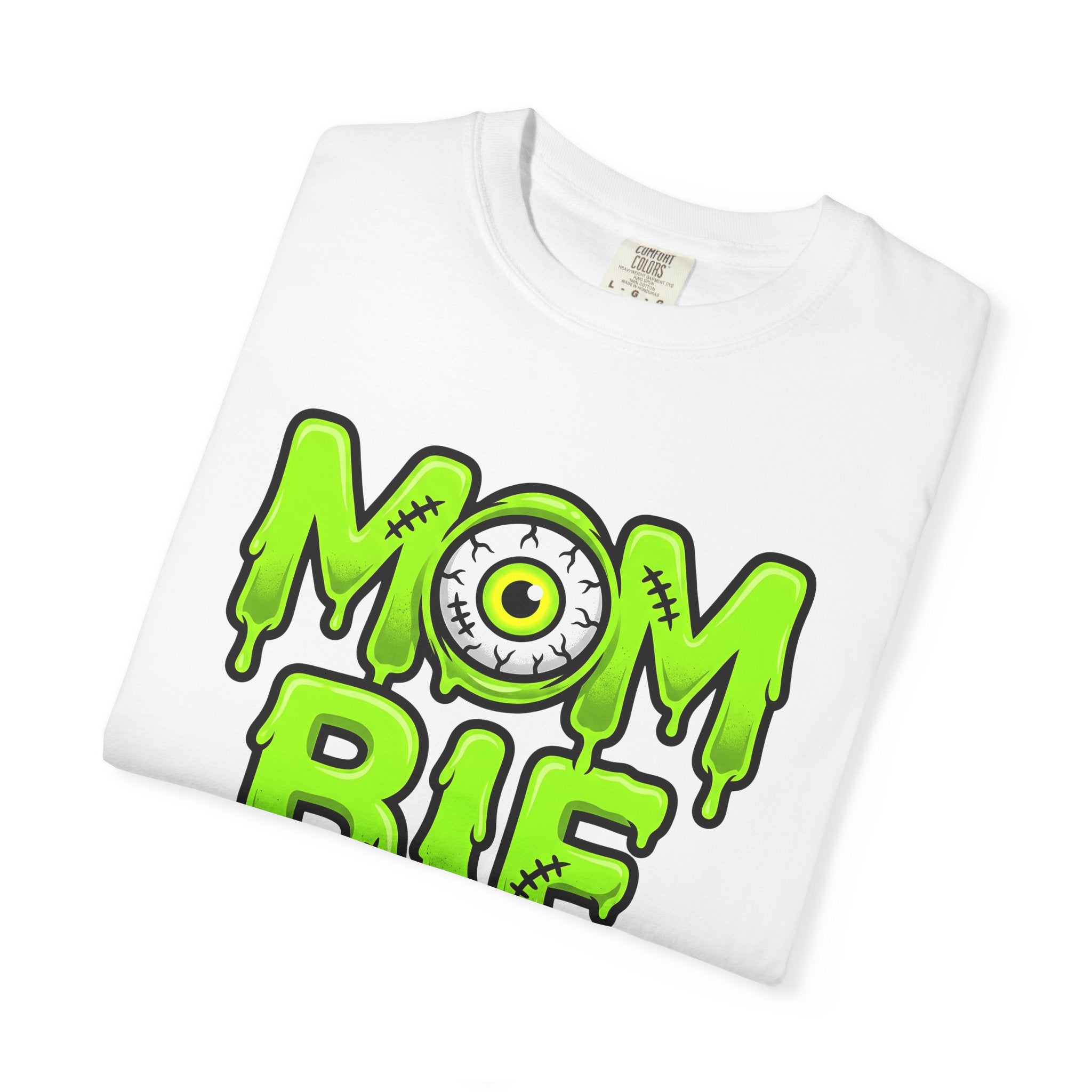 Undead Illustration Shirt Moms Fall Gift Women Comic Tee Zombie T-Shirt Mom Fan Cartoon Tshirt Autumn Graphic Thick Lines Eye Tshirt
