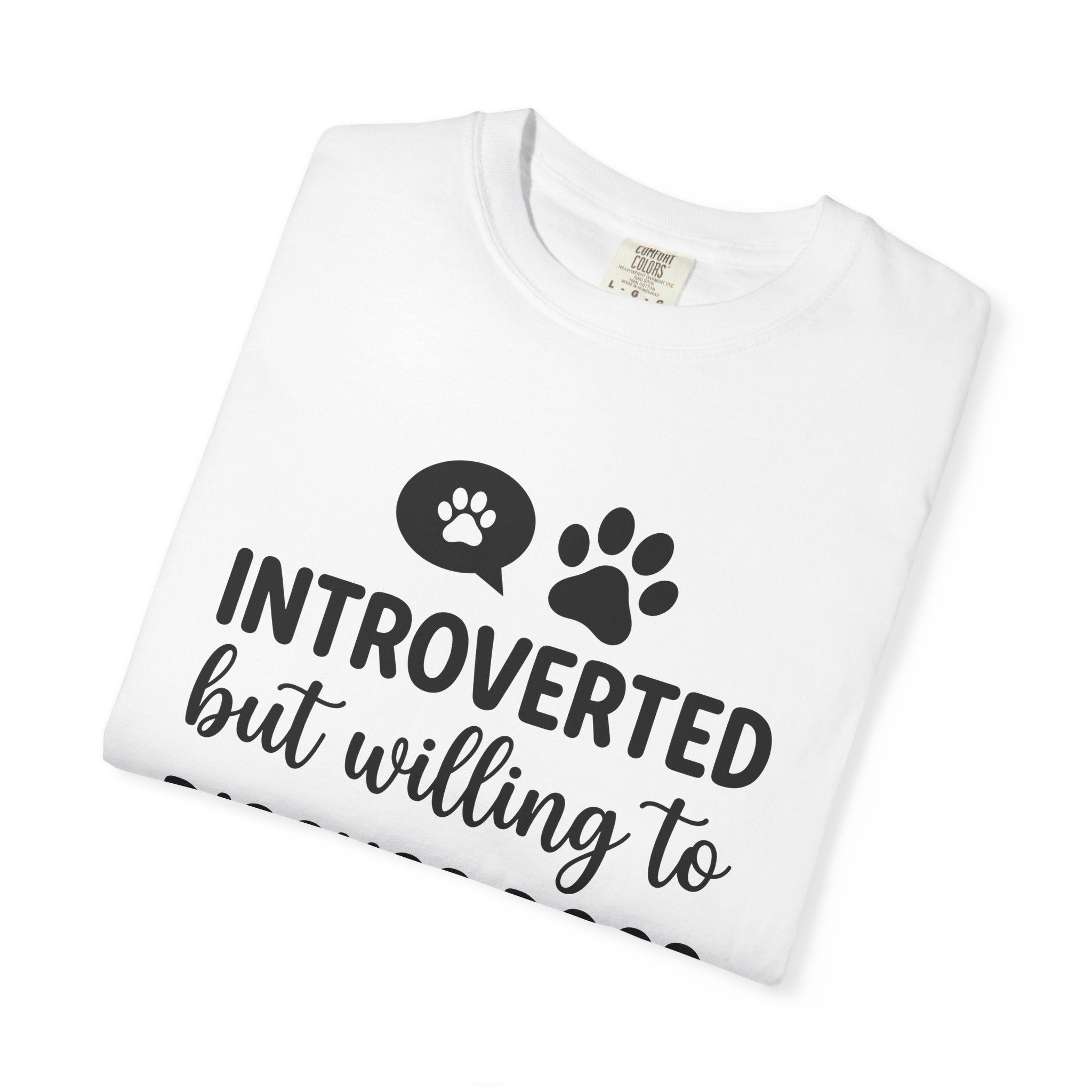 Paw Print Shirt Dog Creature Gift Women Hand Drawn Tee Footprint T-Shirt Dog Fan Paw Graphic Illustration Tshirt Abstract Talk Bubble Tshirt