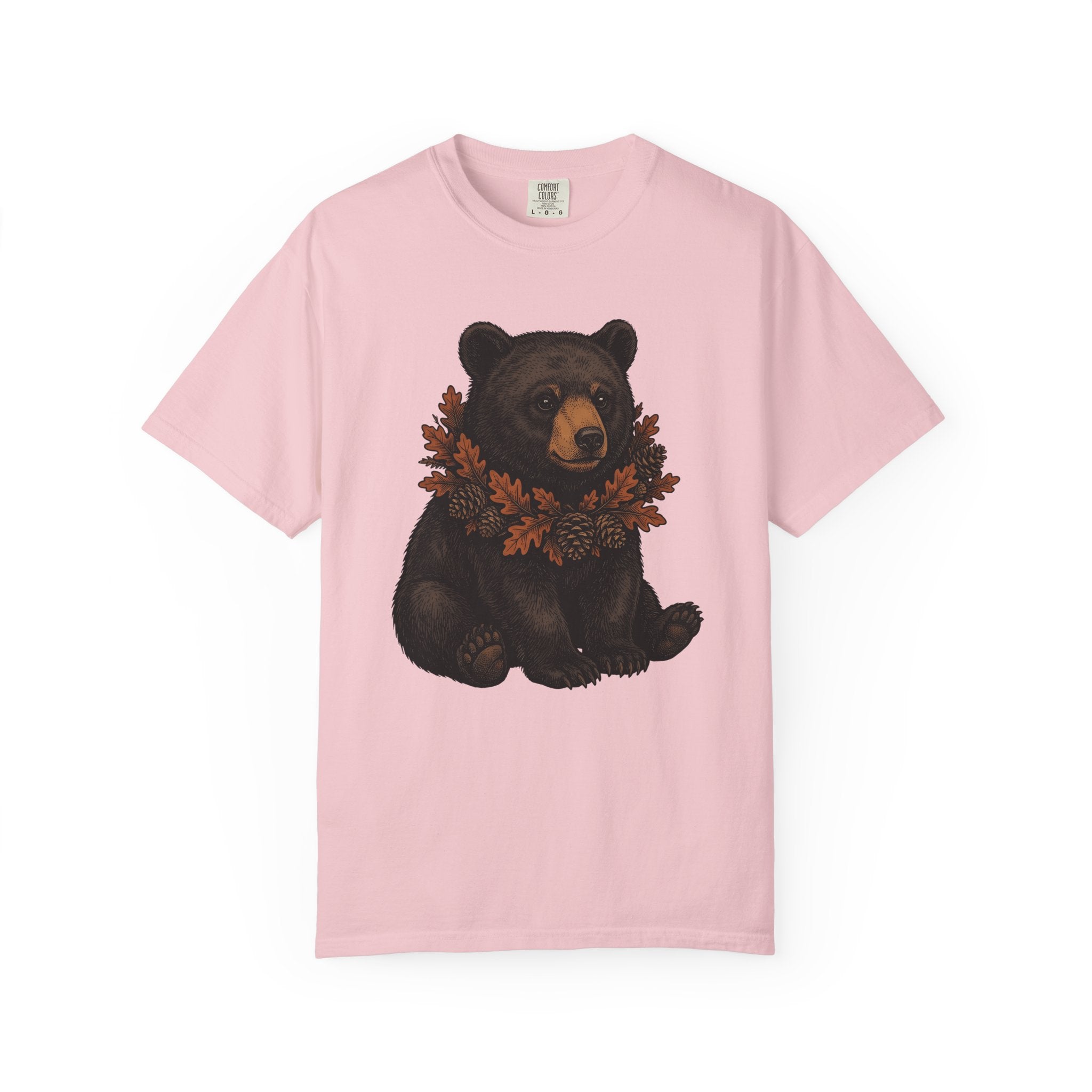 Baby Bear Shirt Animals Forest Gift Women Sketch Tee Cub T-Shirt Wildlife Fan Bear Drawing Woods Graphic Classic Cone Tshirt
