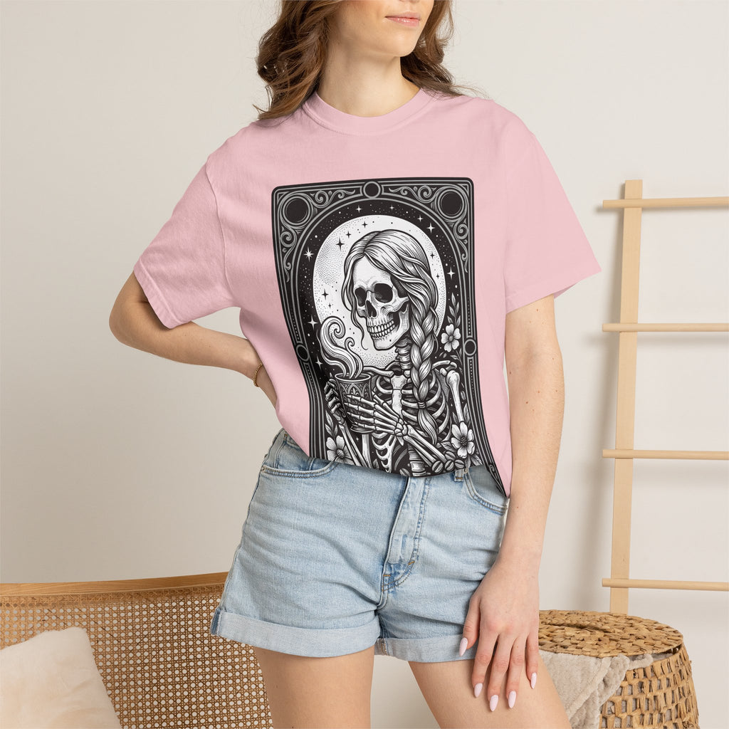 Skeleton Espresso Shirt Coffee Alternative Gift Women Line Art Tee Espresso T-Shirt Coffee Fan Minimalist Tshirt Punk Graphic Classic Roses