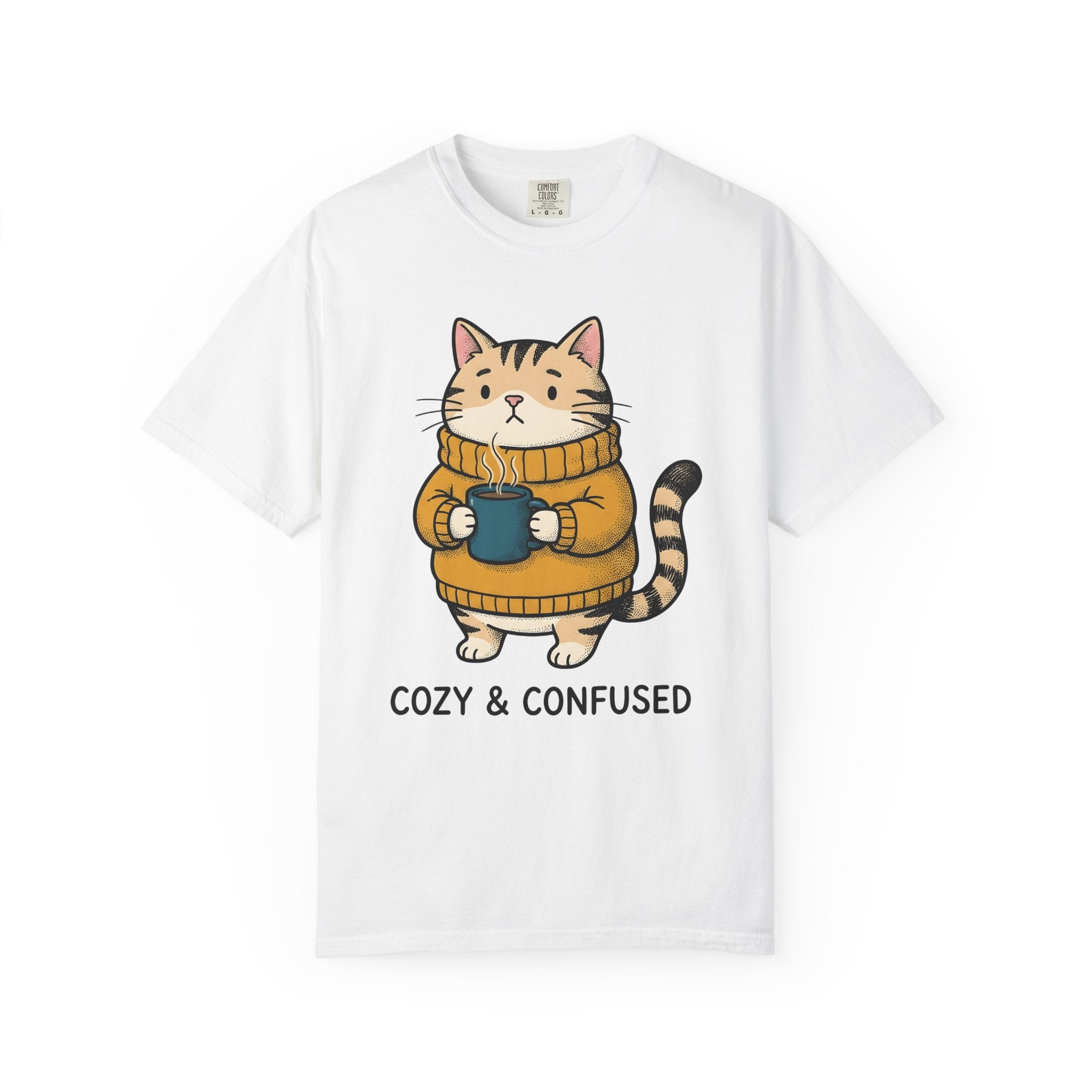 Kitten Jumper Shirt Cat Espresso Gift Women Kawaii Tee Sweater T-Shirt Cat Fan Cartoon Tshirt Coffee Design Doodle Latte Cup Tshirt