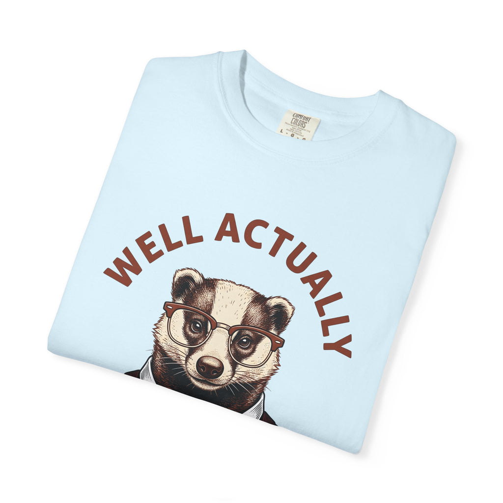 Badger Specs Shirt Funny Fauna Gift Women Classic Tee Badger T-Shirt Humor Fan Vintage Tshirt Wildlife Graphic Line Art Suspenders Tshirt