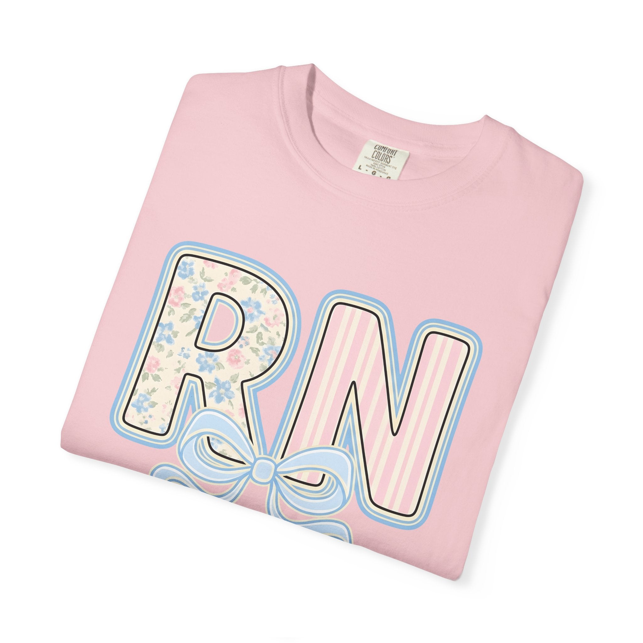 Bloom Monogram Shirt Nurse Appearance Gift Women Muted Hues Tee Monogram T-Shirt Healthcare Enthusiast Pastel Tshirt Beauty Graphic Classic