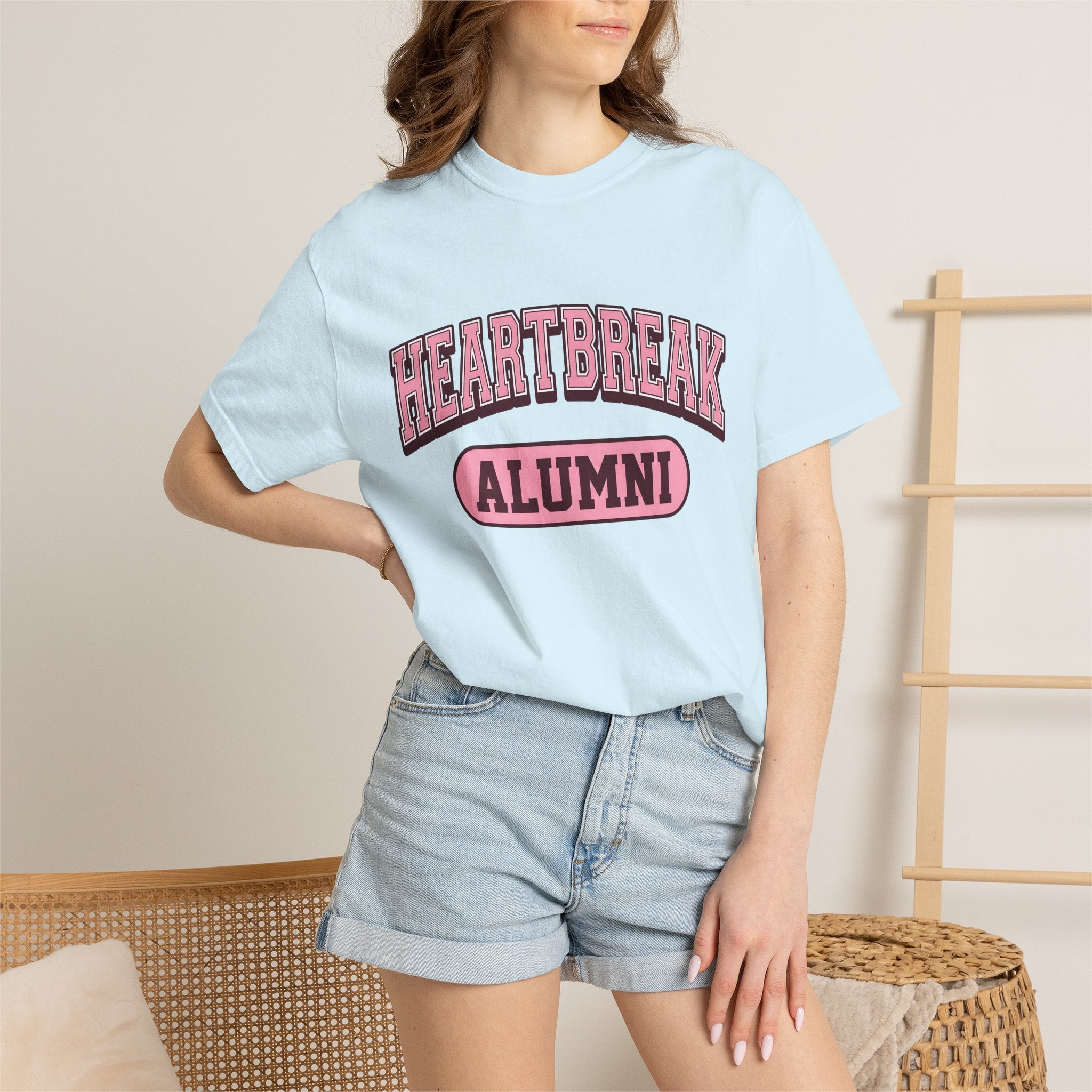 Varsity Text Design Shirt St. Valentine's Day Divorce Gift Women Thick Tee Typography T-Shirt Valentine Fan Bold Tshirt Separation Graphic