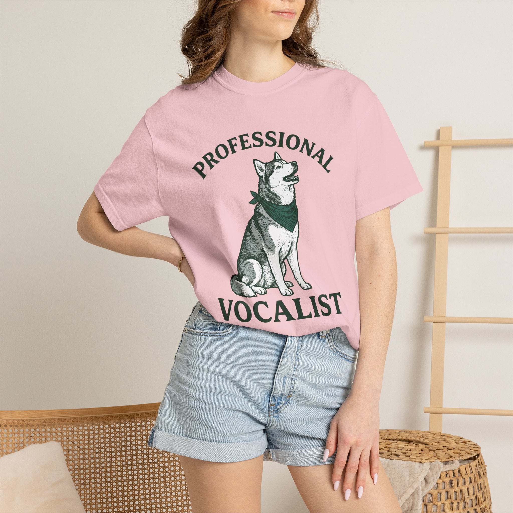 Husky Puppy Shirt Dog Animal Gift Women Retro Tee Siberian Husky T-Shirt Dog Fan Canine Graphic Tshirt Sketch Scarf Tshirt