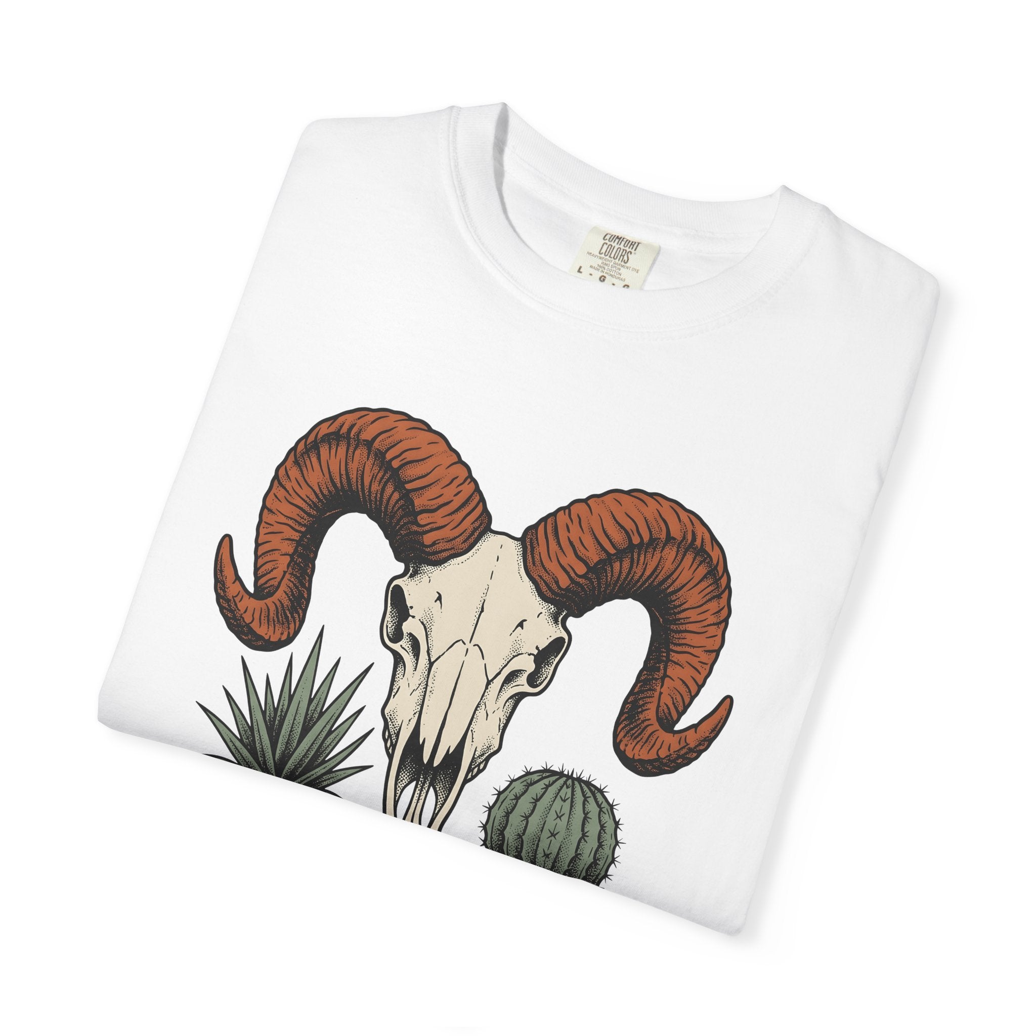 Ram Horn Skull Shirt Boho Chic Sandscape Gift Women Southwestern Tee Skull T-Shirt Bohemian Fan Western Tshirt Desert Graphic Classic