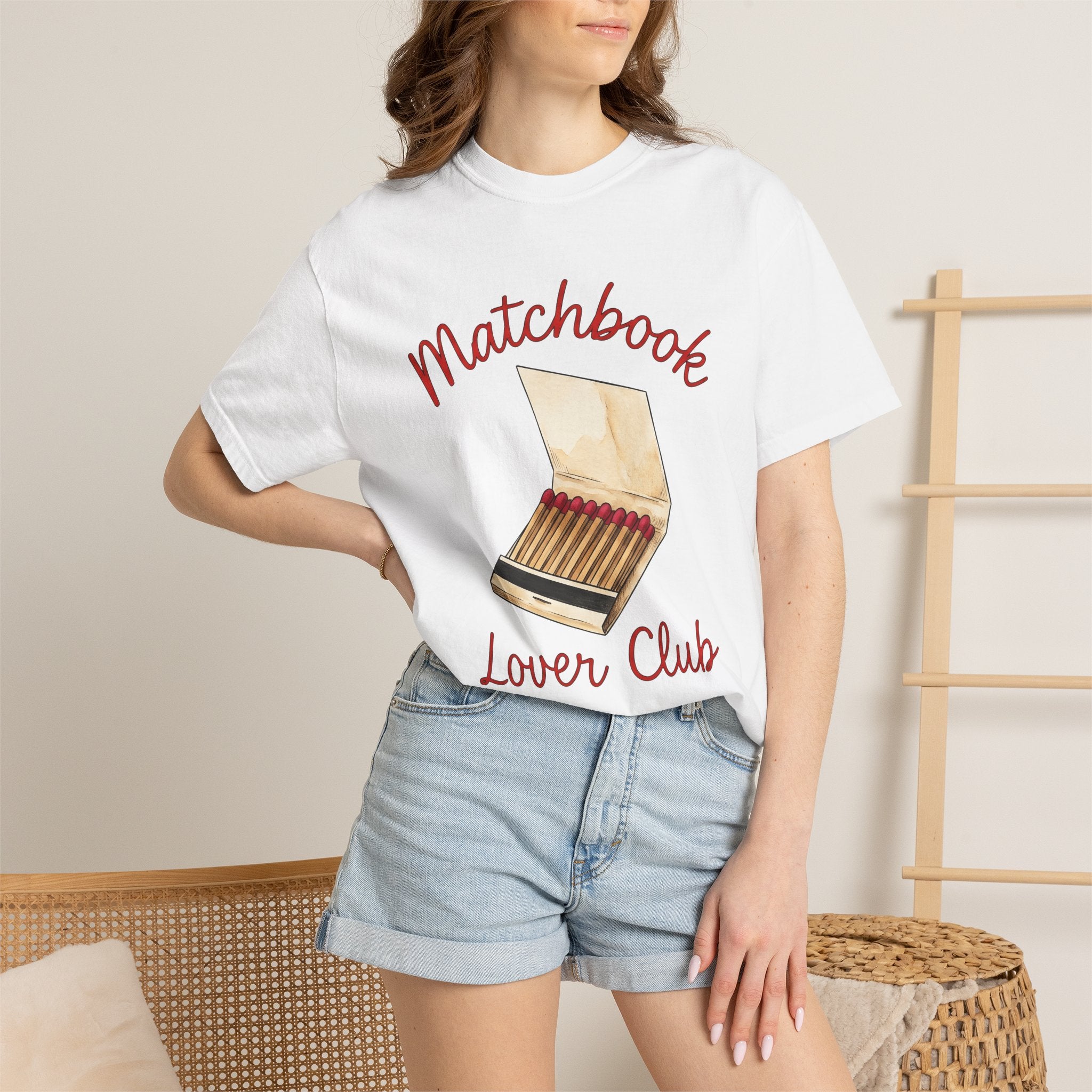 Matchbook Shirt Vintage Novelty Gift Women Sketch Tee Matchcover T-Shirt Retro Enthusiast Drawing Design Line Art Matches Tshirt