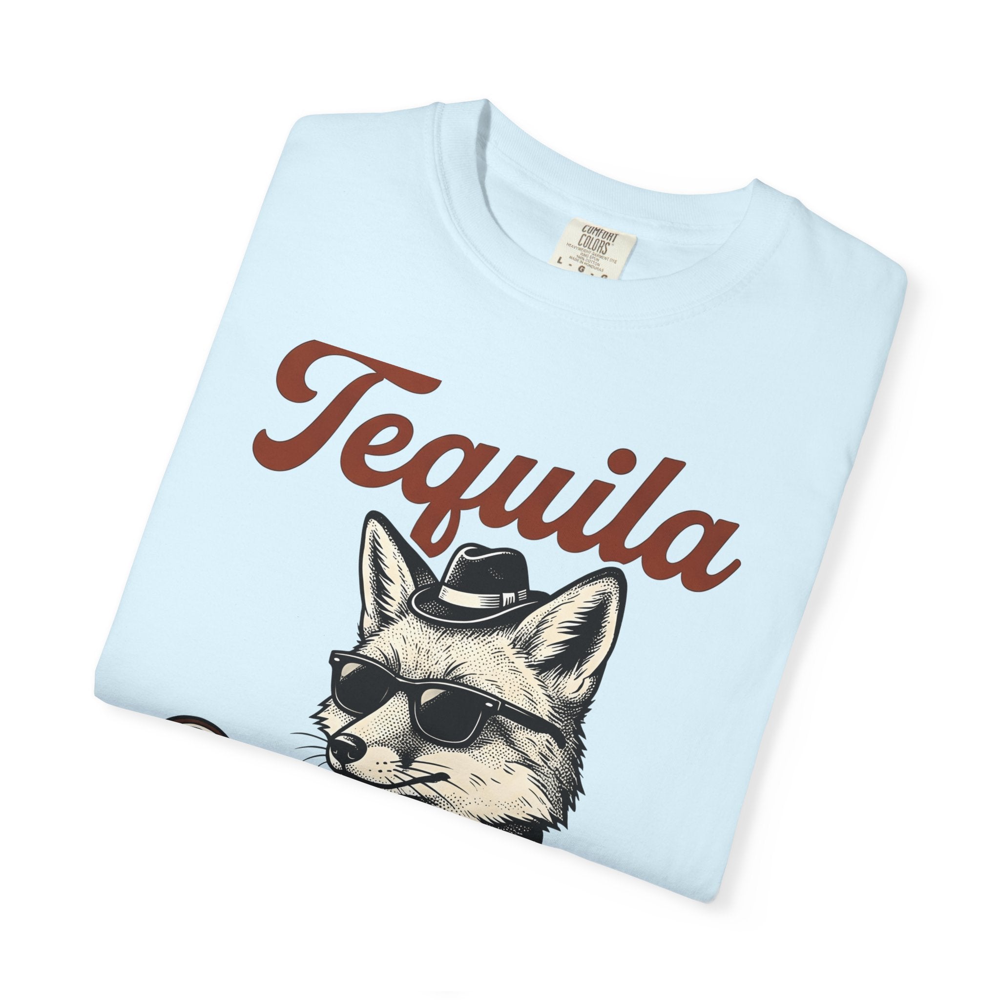 Fox Drink Shirt Tequila Wildlife Gift Women Retro Tee Fox T-Shirt Liquor Fan Vintage Tshirt Animal Graphic Sketch Shades Tshirt