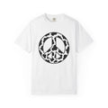 Cow Pattern Peace Symbol Shirt Cowgirl Boho Gift Women Graphic Tee Cow Print T-Shirt Rodeo Fan Western Tshirt Hippie Design Cowgirl Graphic