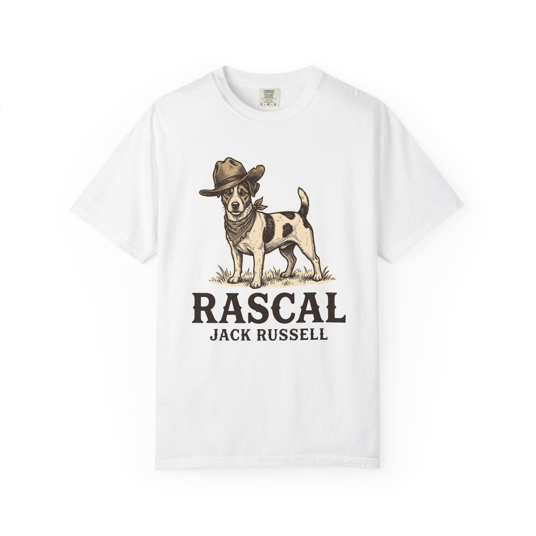 Jack Russell Shirt Dog Rodeo Gift Women Antique Tee Terrier T-Shirt Dog Fan Vintage Tshirt Cowboy Graphic Line Art Stetson Hat Tshirt