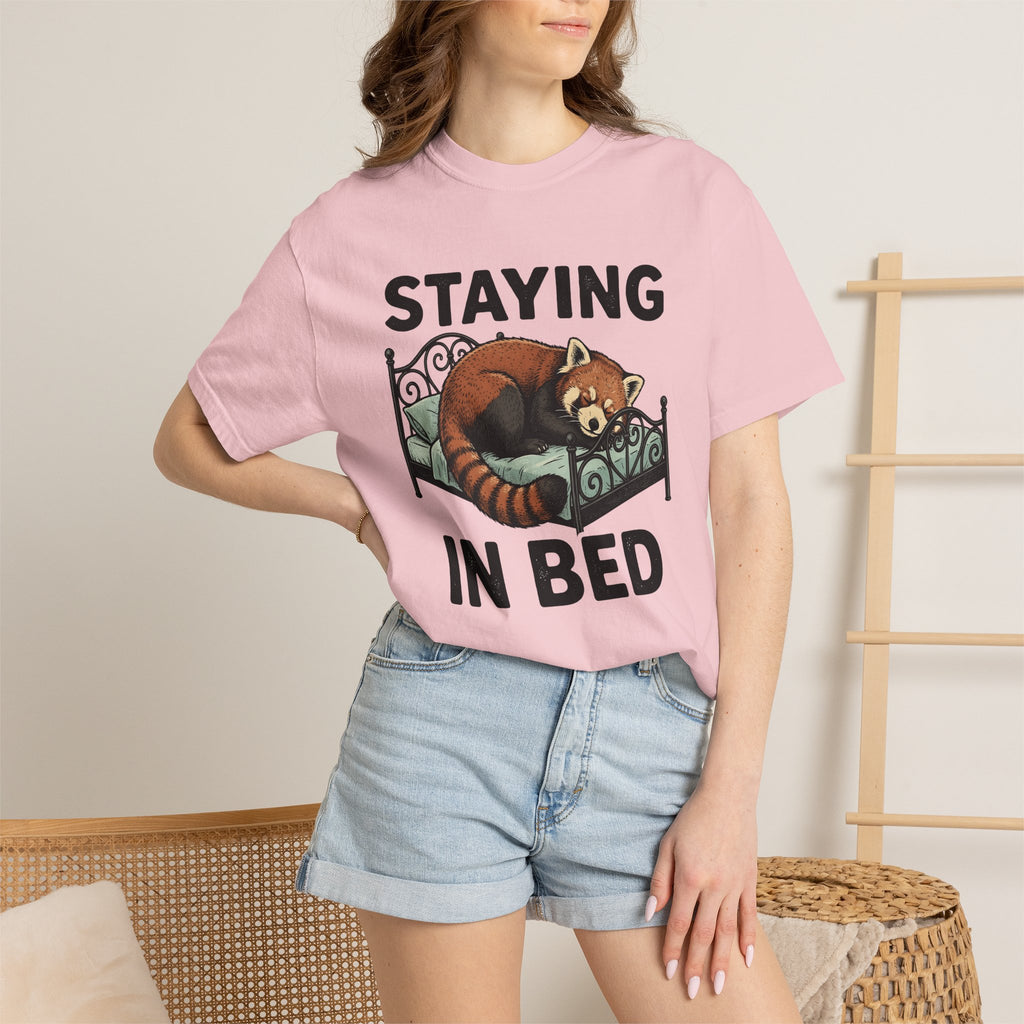 Red Panda Nap Shirt Funny Wildlife Gift Women Playful Tee Panda Nap T-Shirt Humor Fan Cartoon Tshirt Animal Graphic Classic Snug Animal