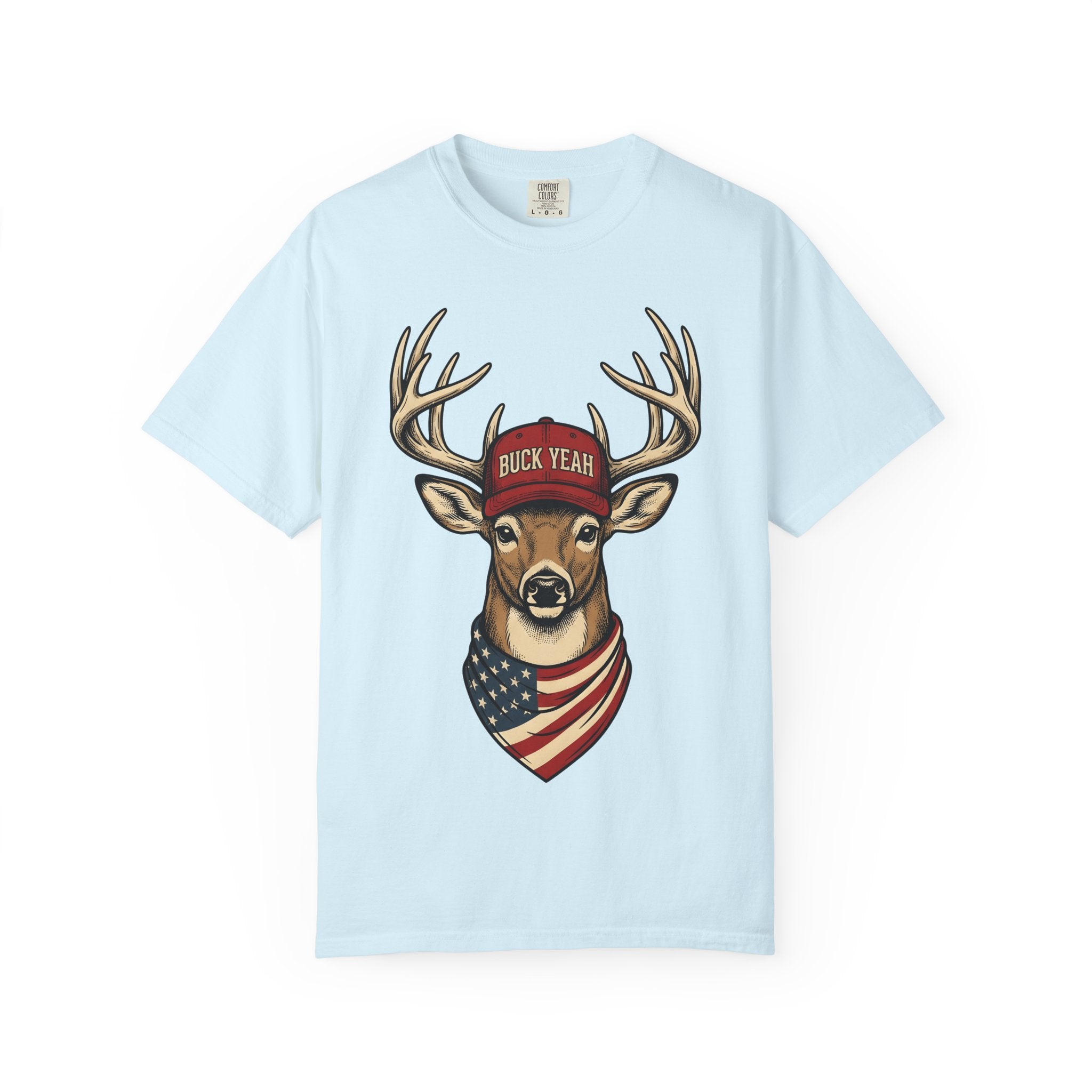 Buck Cap Shirt 4th Of July Outdoors Gift Women Retro Tee Trucker Hat T-Shirt Independence Fan Vintage Tshirt Camping Graphic Sketch Usa Flag