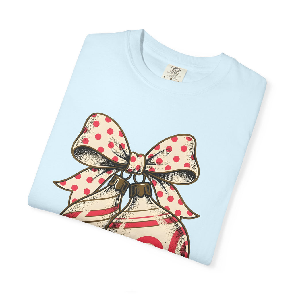 Holiday Ornaments Shirt Christmas Celebration Gift Women Retro Tee Baubles T-Shirt Xmas Fan Vintage Tshirt Party Graphic Sketch Dotted