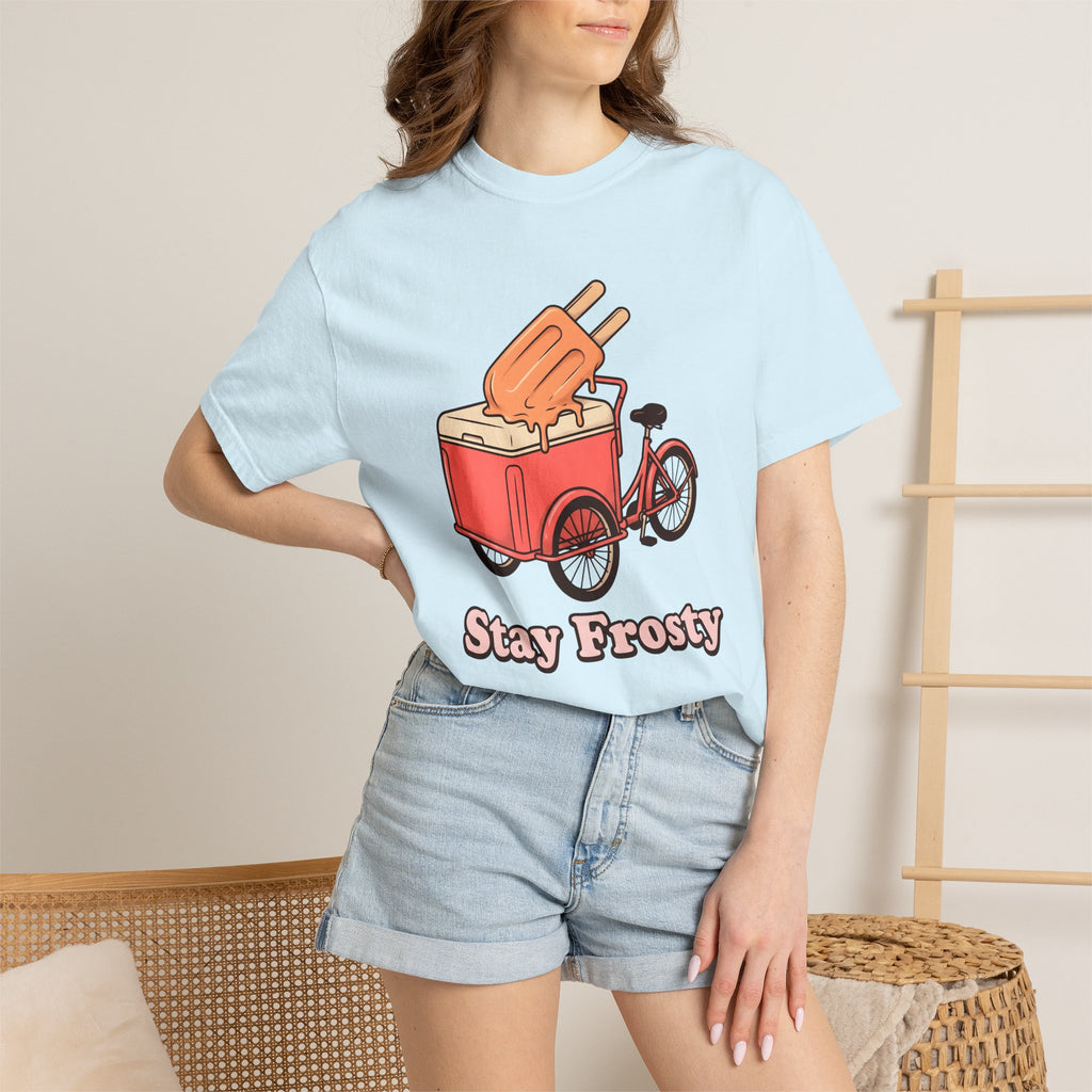 Ice Cream Cart Shirt Desserts Beach Gift Women Comic Tee Ice Cream Van T-Shirt Sweets Fan Cartoon Tshirt Coastal Graphic Vintage Bike Tshirt