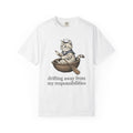 Pirate Cat Shirt Cat Joke Gift Women Classic Tee Swashbuckler T-Shirt Kitty Fan Feline Tshirt Pun Graphic Doodle Vessel Tshirt
