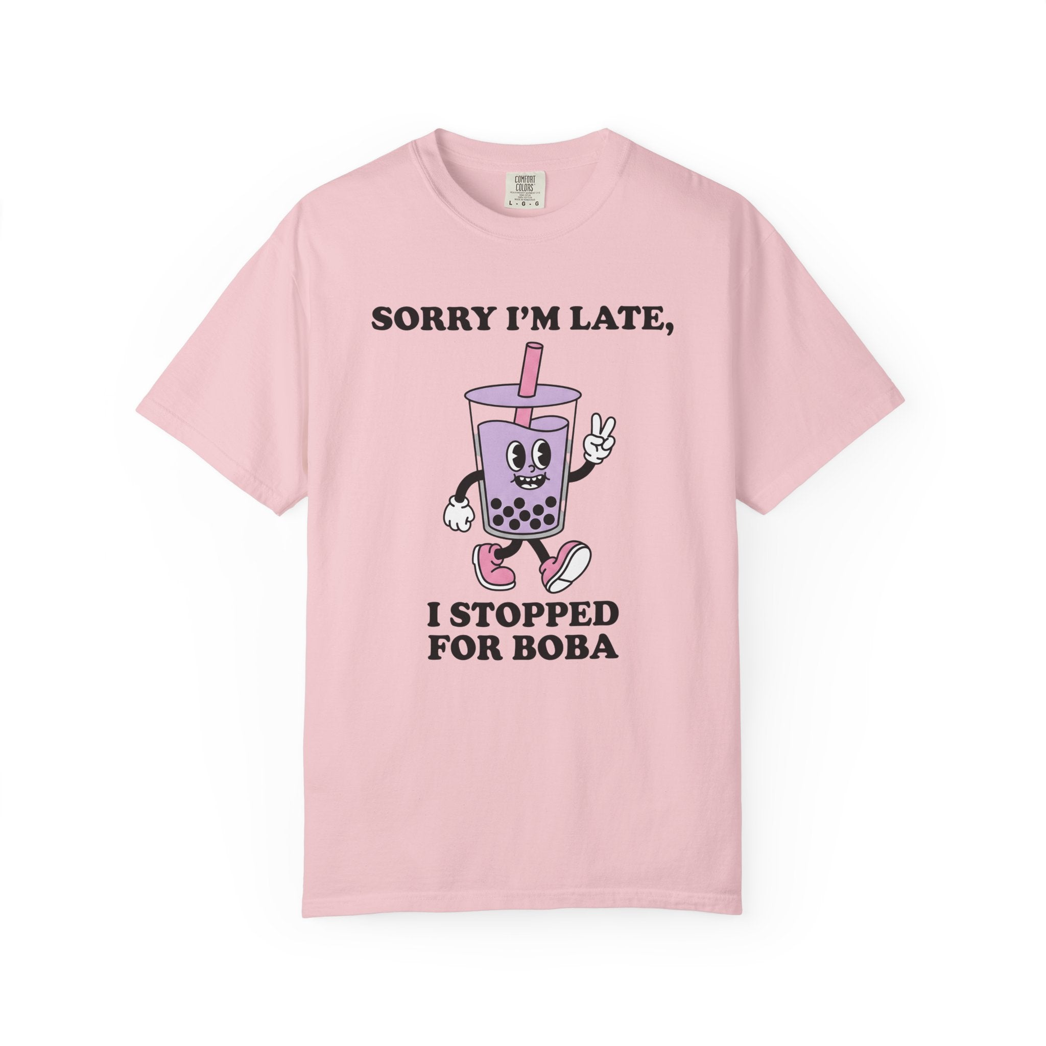 Bubble Tea Cartoon Shirt Drinks Humor Gift Women Comic Tee Boba T-Shirt Beverage Fan Cartoon Tshirt Funny Graphic Vintage Victory Hand