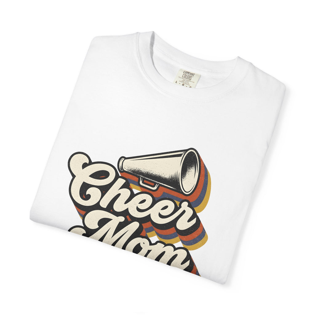Megaphone Graphic Shirt Cheer Mom Sports Gift Women Retro Tee Loudspeaker T-Shirt Cheerleader Fan Vintage Graphic Tshirt Vintage Shadow