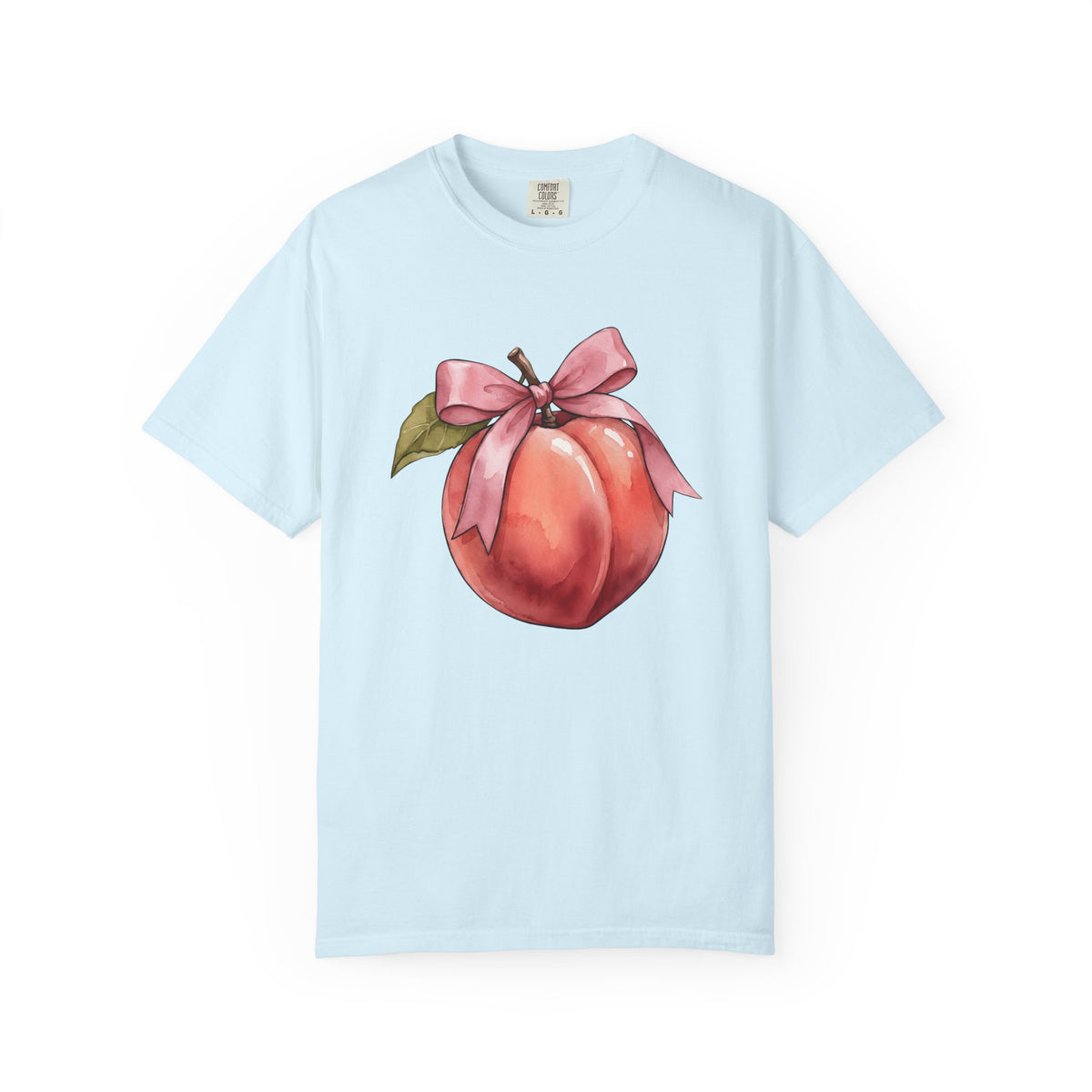 Peach Bow Shirt Cute Harvest Gift Women Ink Tee Bow T-Shirt Kawaii Fan Tattoo Tshirt Autumn Graphic Pencil Foliage Tshirt