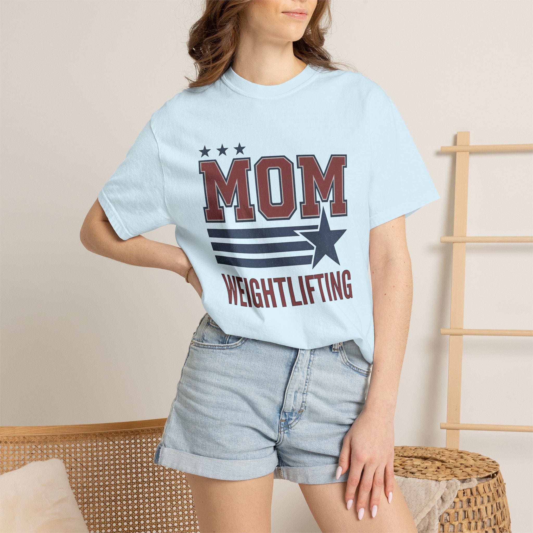 Stars Stripes Shirt Mom Fitness Gift Women Bold Tee American Flag T-Shirt Mother Enthusiast Patriotic Tshirt Fitness Graphic Vintage Star