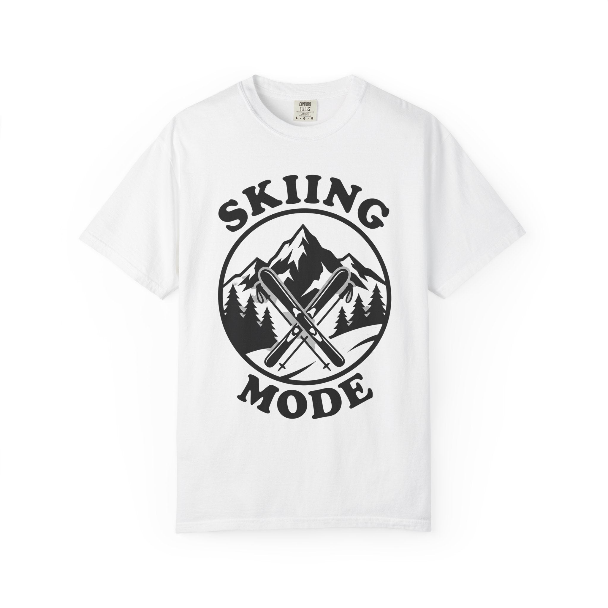 Crossed Skis Shirt Skiing Adventure Gift Women Bold Graphic Tee Skis T-Shirt Snowboarder Enthusiast Graphic Tshirt Thrill Seeker Graphic