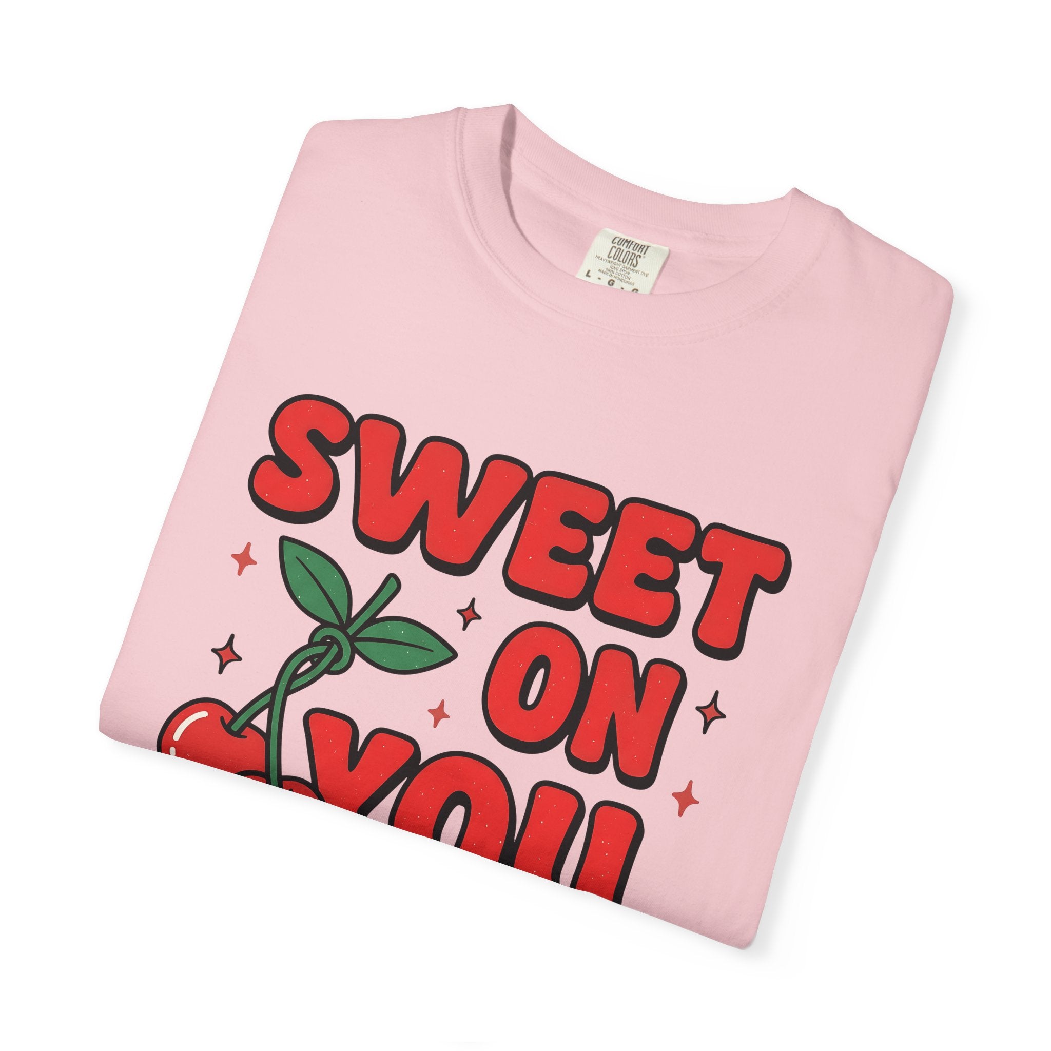 Cherry Print Shirt St. Valentine's Day Partners Gift Women Colorful Tee Cherry T-Shirt Valentine Fan Vibrant Tshirt Couples Graphic Classic