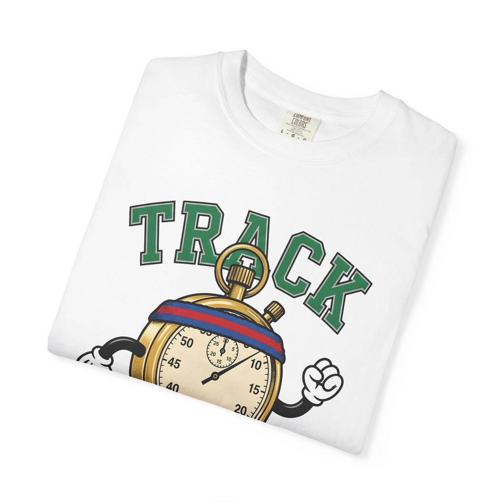 Chronometer Figure Shirt Track Sprint Gift Women Doodle Tee Stopwatch T-Shirt Racing Enthusiast Timer Tshirt Sprinter Graphic Old School