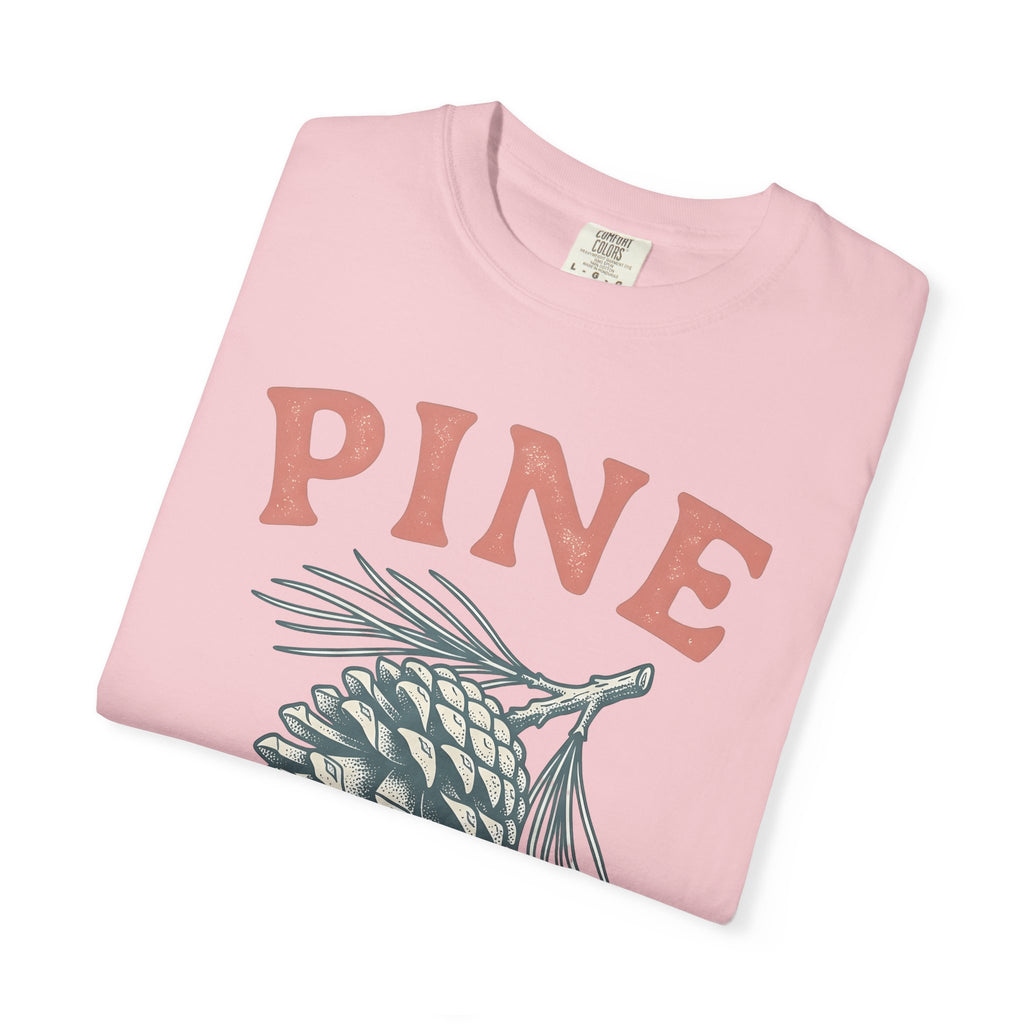 Pine Cone Shirt Nature Adventure Gift Women Sketch Tee Pine T-Shirt Outdoors Enthusiast Drawing Graphic Exploration Cartoon Limb Tshirt