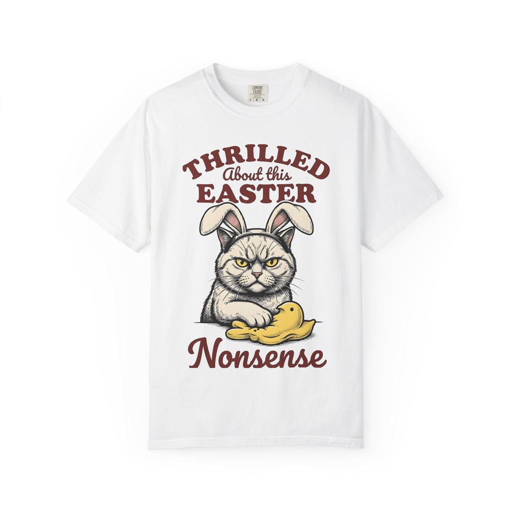 Grumpy Cat Bunny Ears Shirt Easter Humor Gift Women Vintage Tee Grumpy Cat T-Shirt Easter Fan Retro Tshirt Funny Graphic Hand Drawn