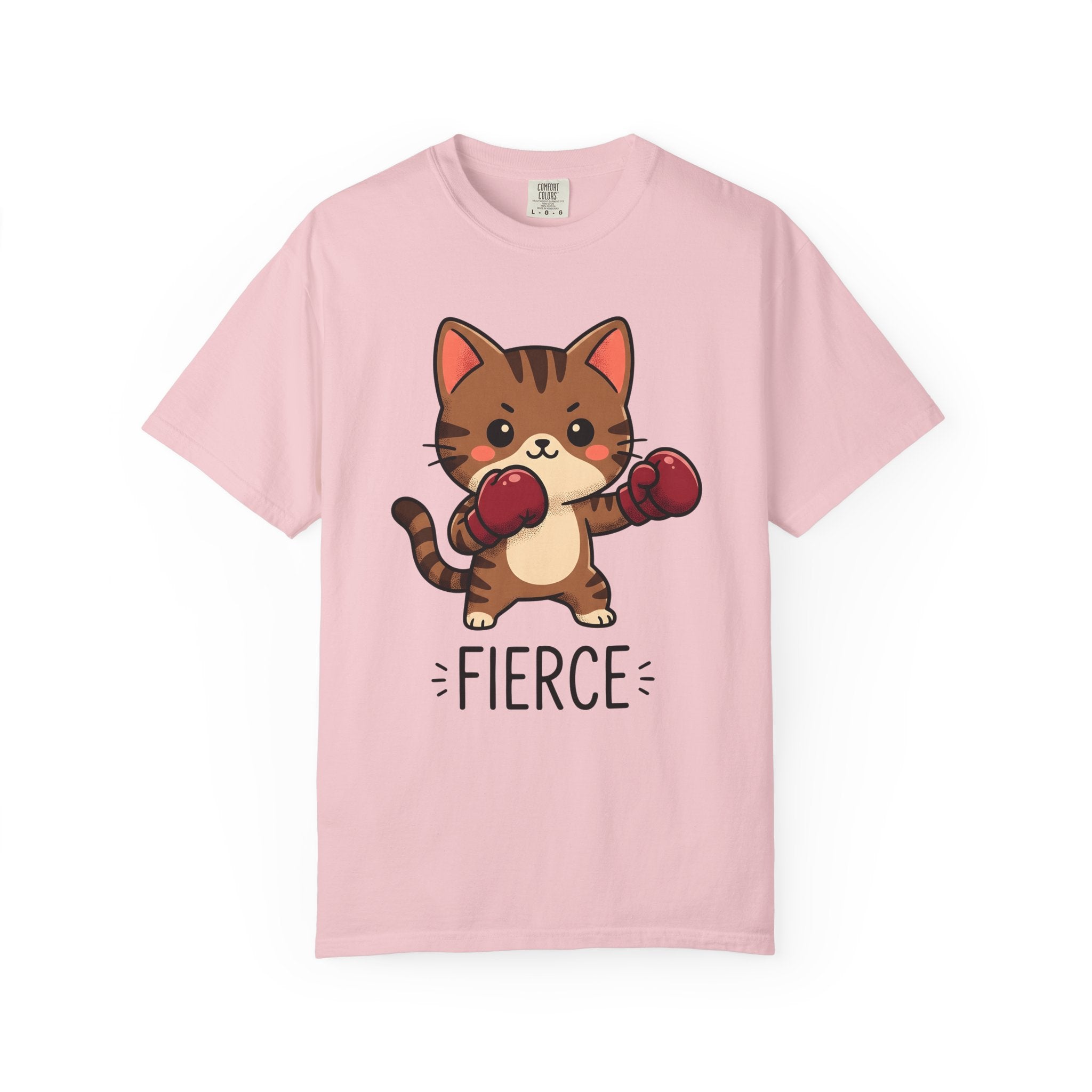 Boxing Kitty Shirt Cat Wildlife Gift Women Charming Tee Boxing Cat T-Shirt Cat Fan Feline Graphic Tshirt Animal Illustration Animation