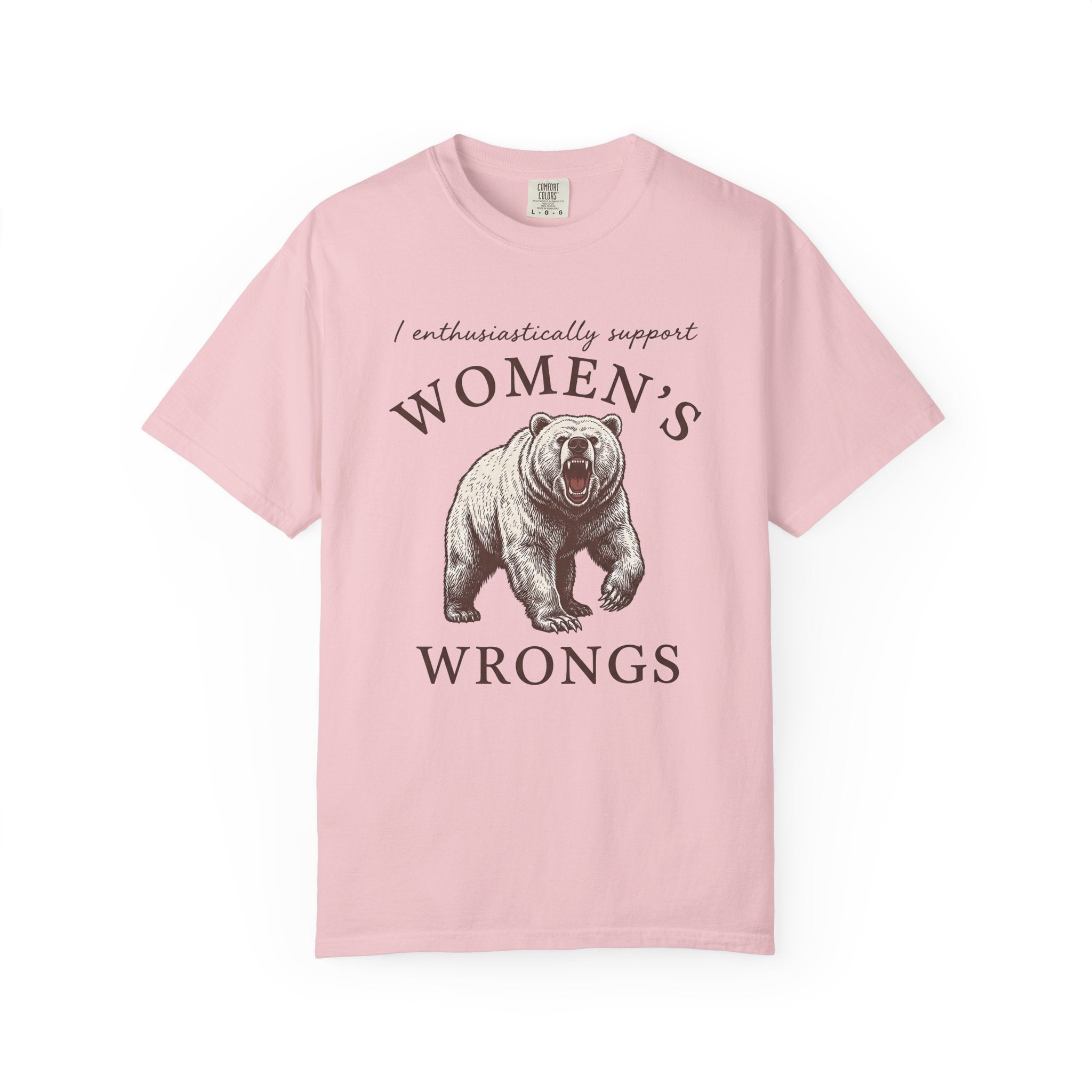Brown Bear Shirt Funny Equality Gift Women Retro Tee Grizzly T-Shirt Humor Fan Vintage Tshirt Feminist Graphic Sketch Growling Tshirt