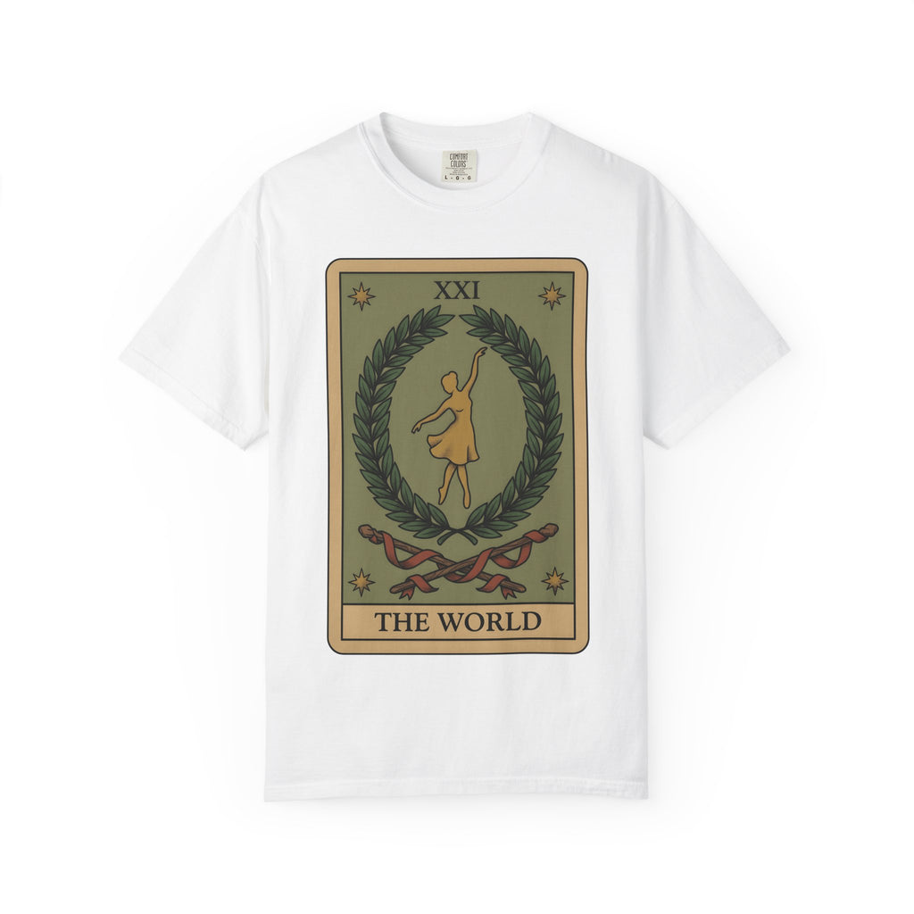 Tarot Deck Shirt Boho Chic Mysticism Gift Women Retro Tee Oracle Cards T-Shirt Bohemian Enthusiast Vintage Tshirt Spiritual Graphic Sketch