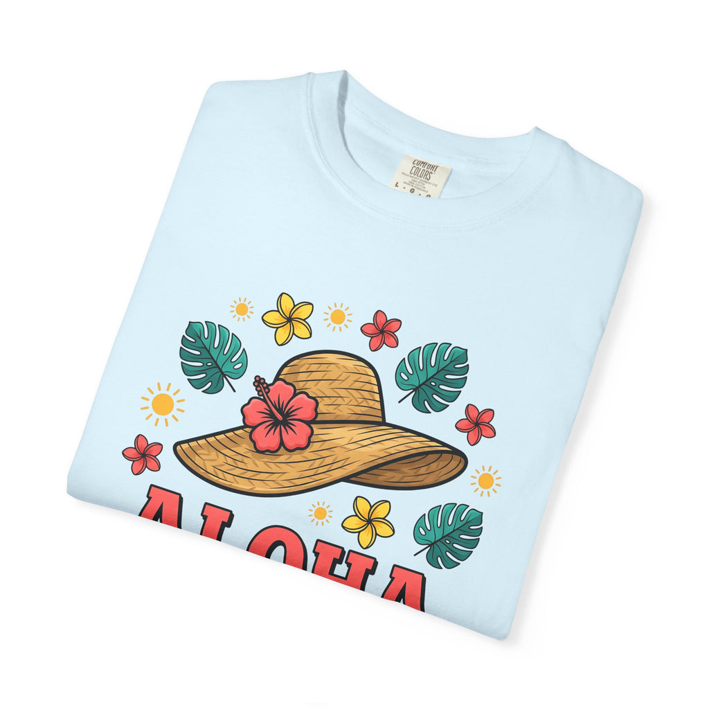 Wide Brim Hat Shirt Summer Getaway Gift Women Paradise Tee Sun Hat T-Shirt Vacation Fan Sunhat Tshirt Getaway Graphic Nostalgic Bloom Tshirt